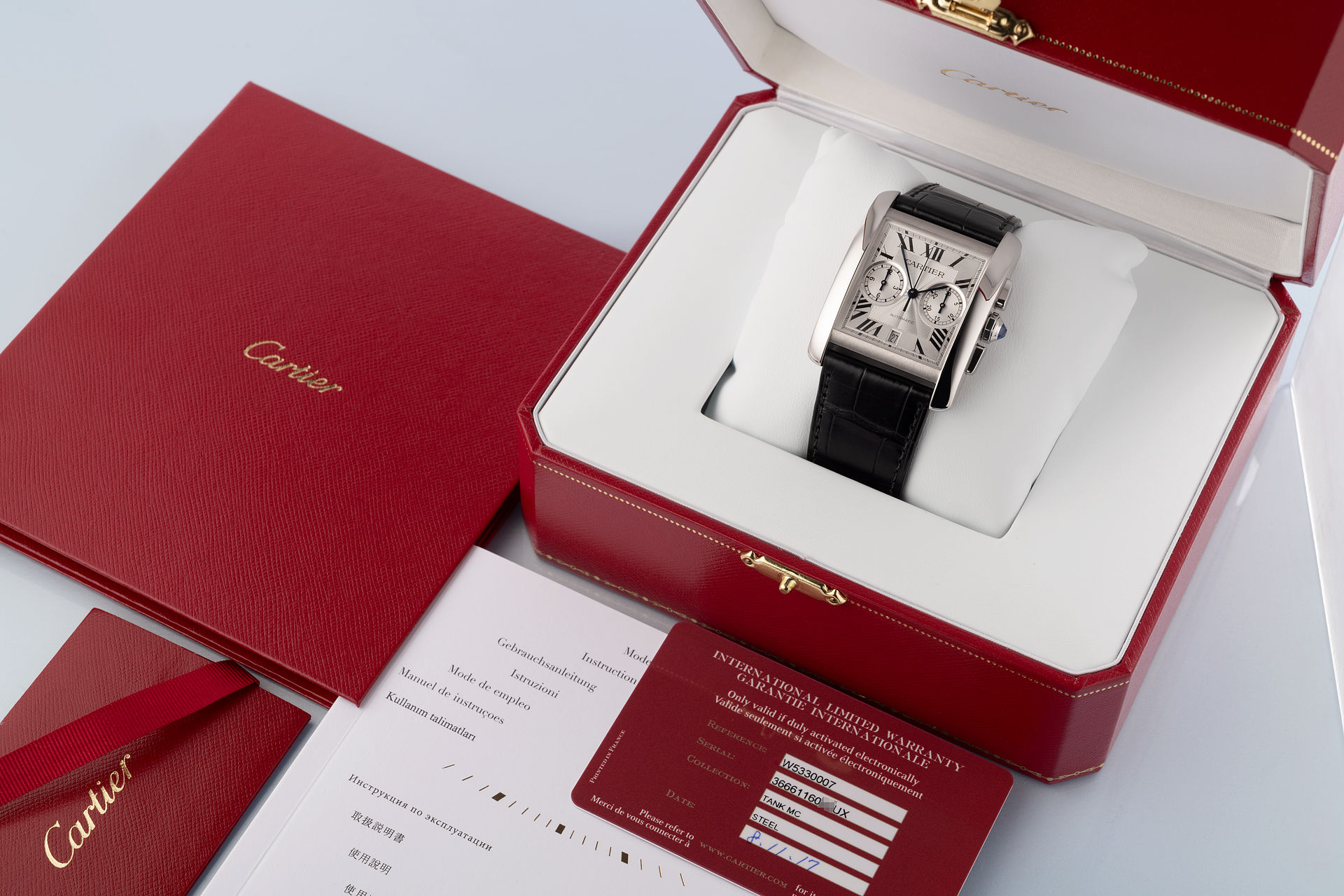 Cartier International Warranty | ref W5330007 | Cartier Tank MC Chronograph