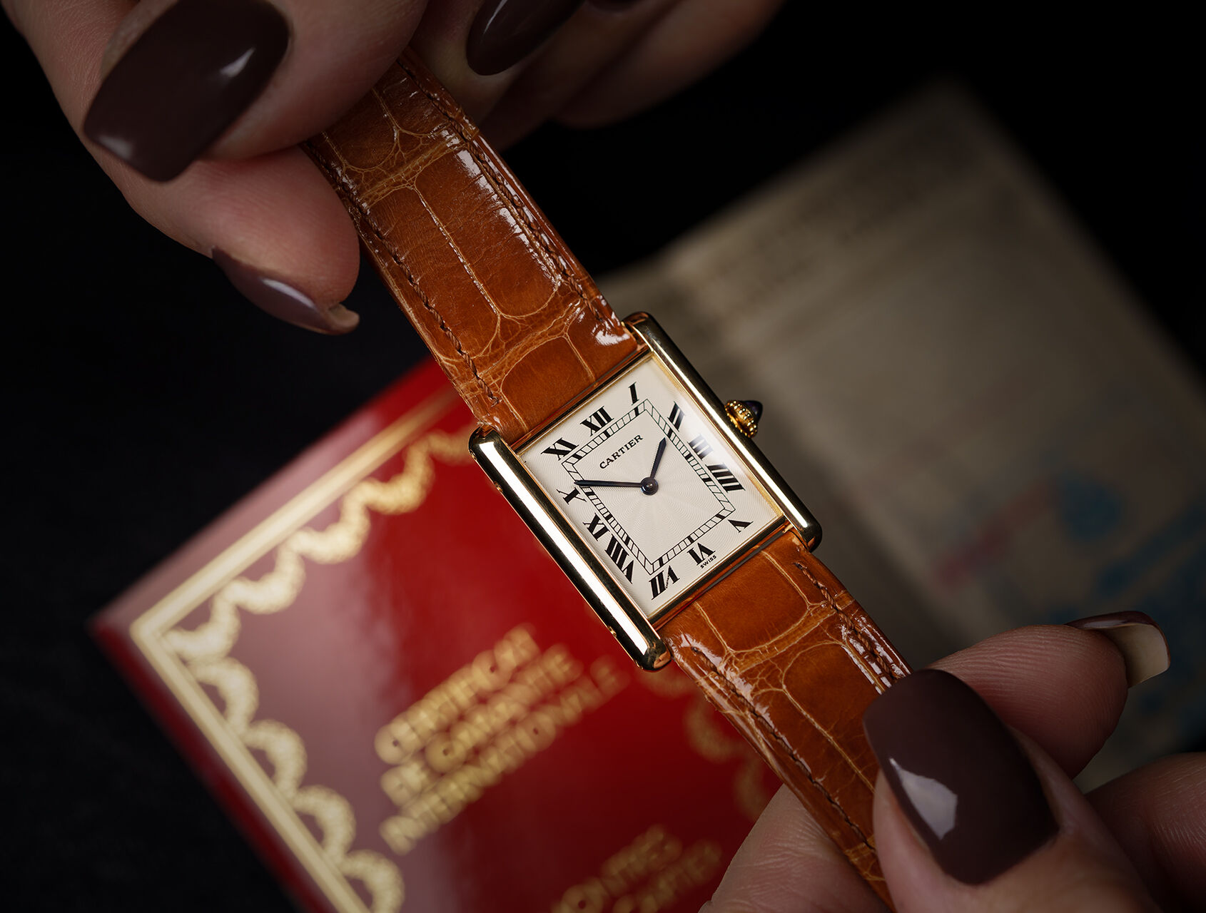  | Box & Certificate  | Cartier Tank Mechanique