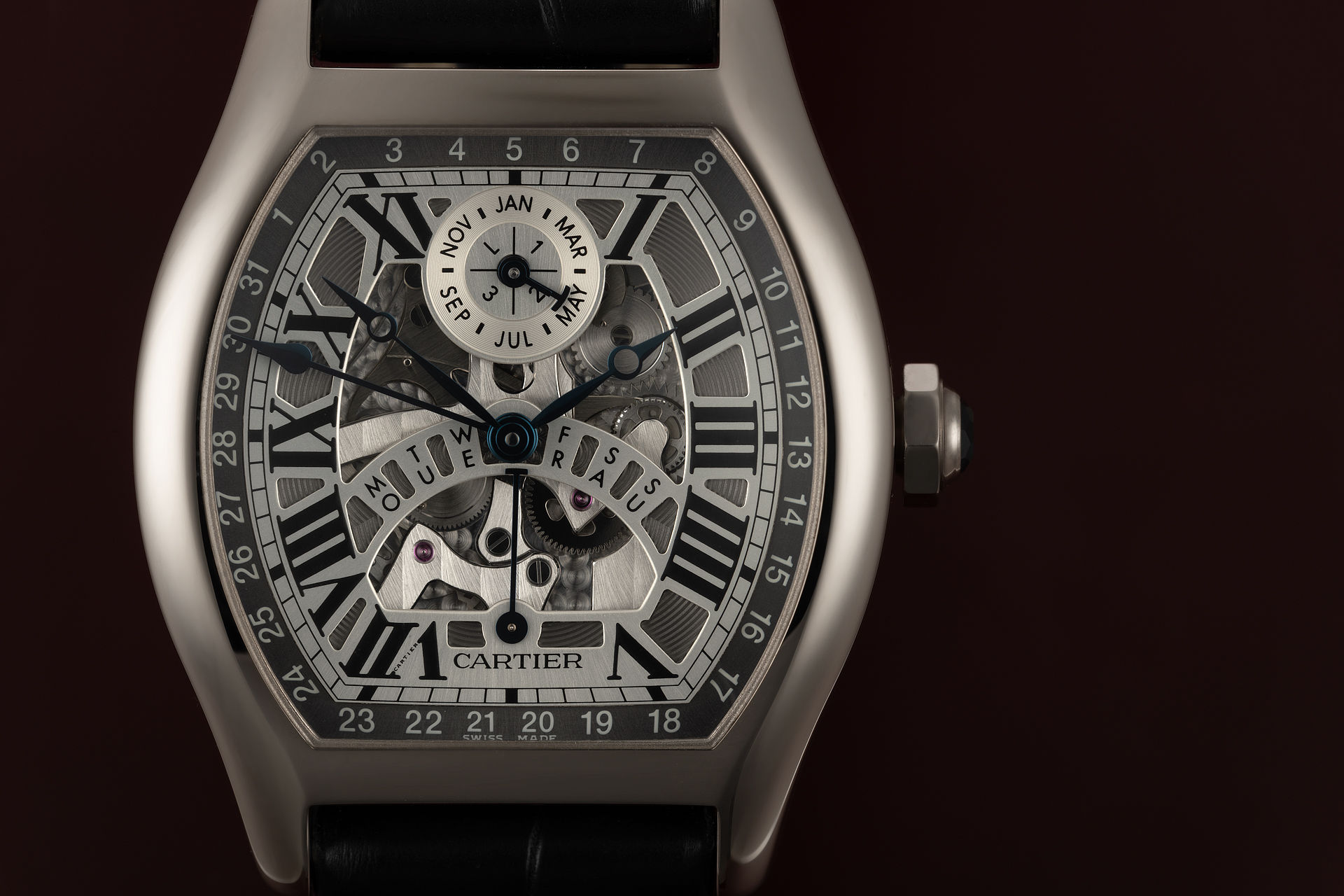 ref W1580048 | White Gold 'Skeleton'  | Cartier Tortue Perpetual