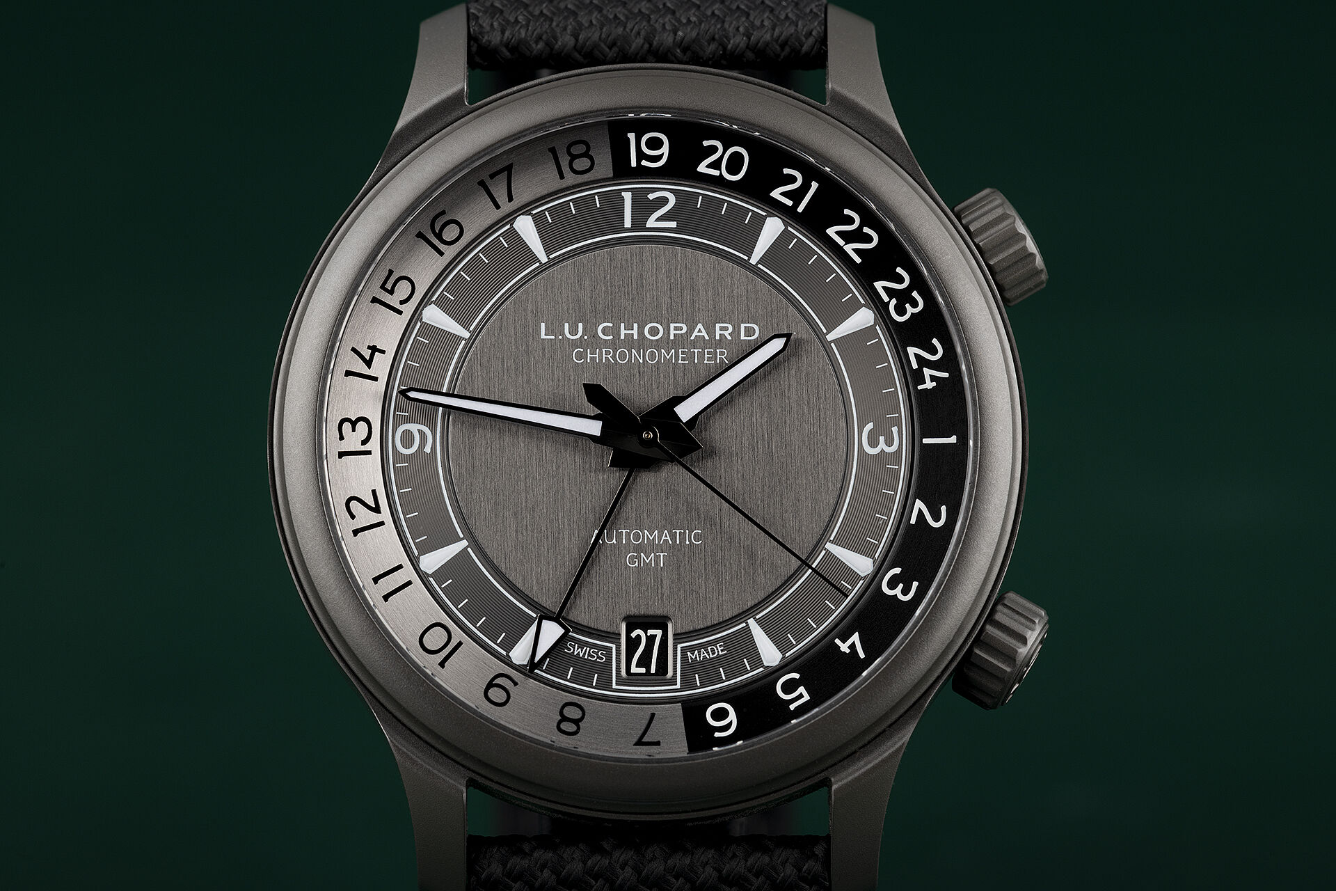 ref 168579-3004 | Chopard Warranty to 2023 | Chopard LUC GMT One Black