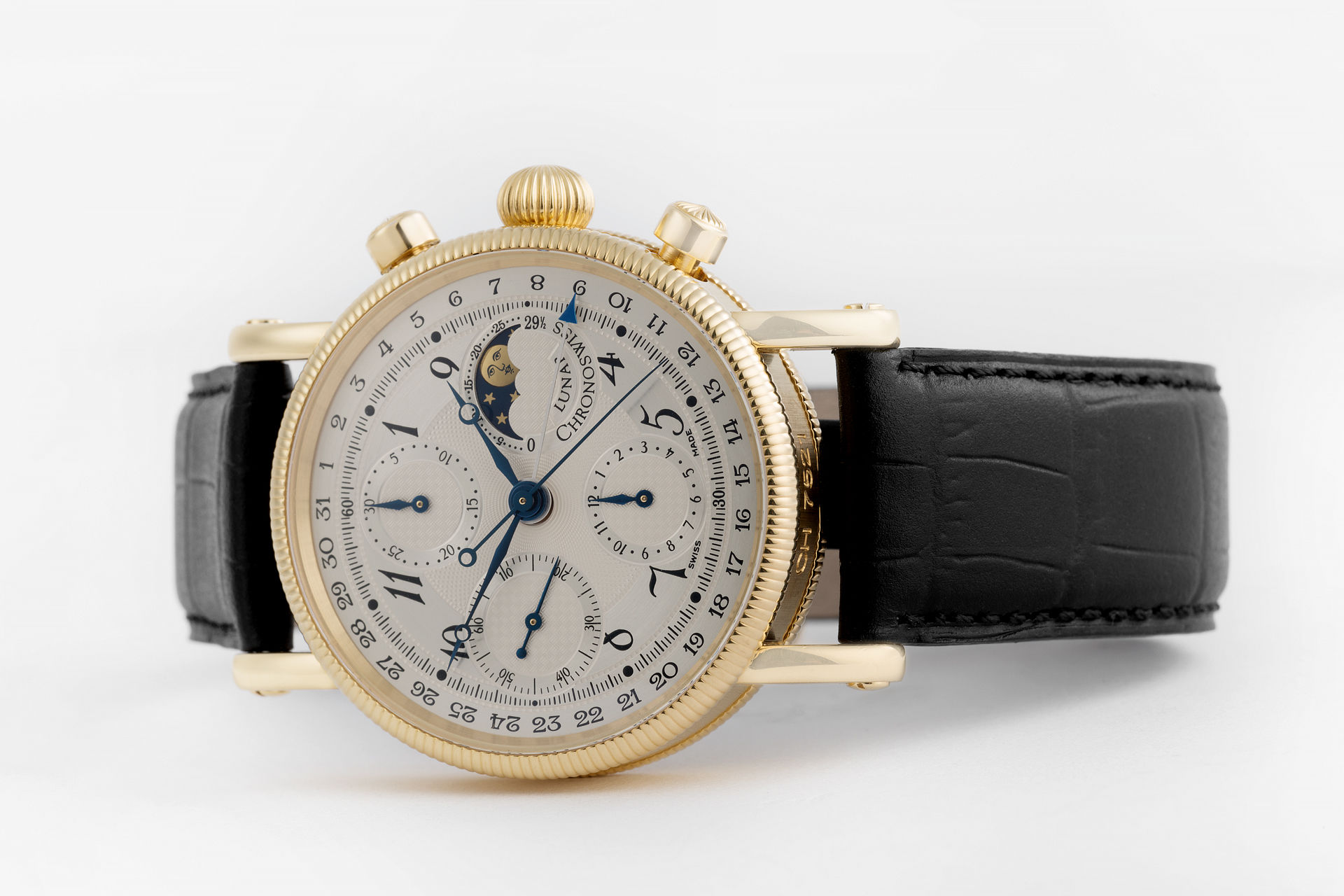 ref CH 7521 | Yellow Gold 'Moonphase' | Chronoswiss Lunar Chronograph