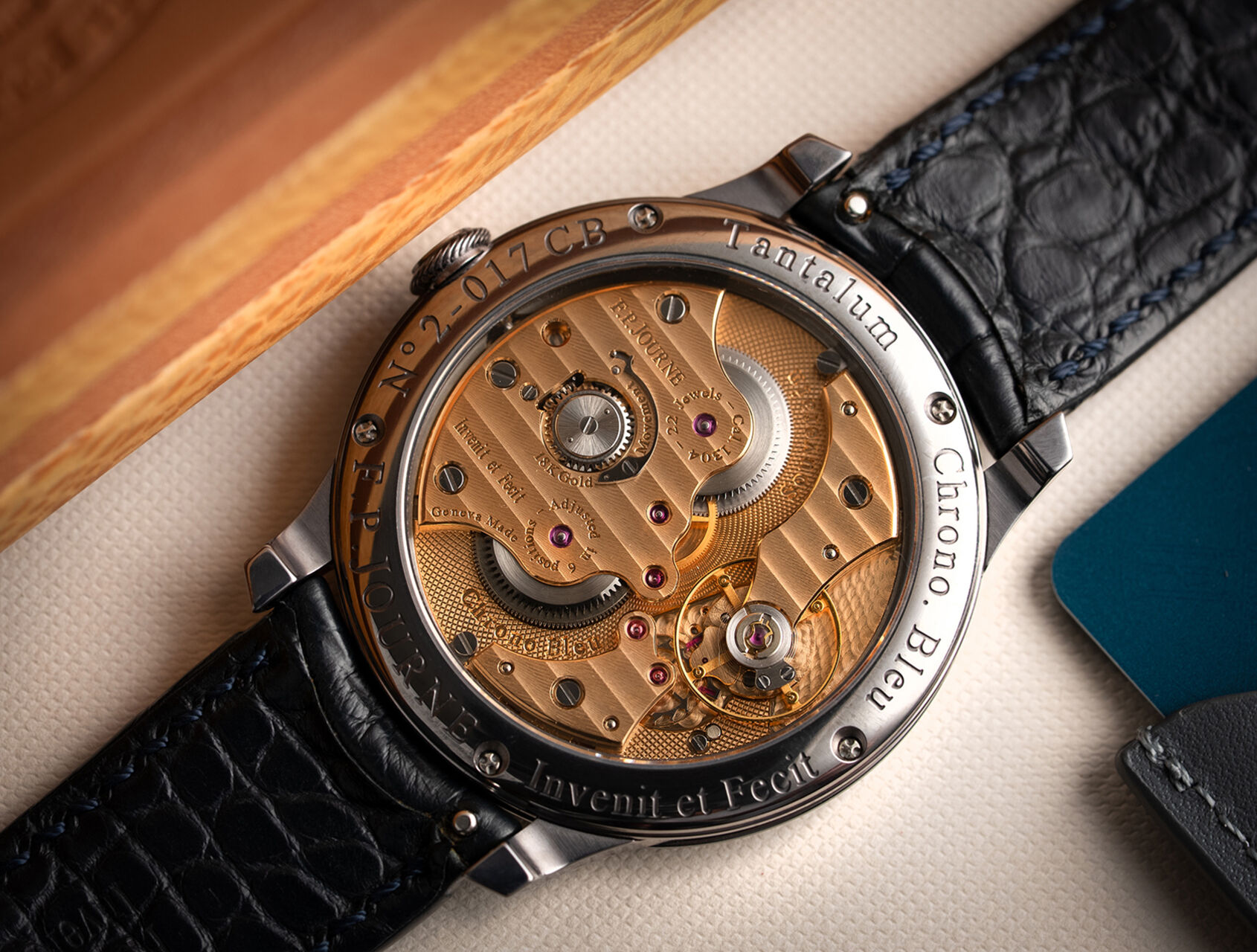  | Tantalum - Box & Certificate | F. P. Journe Chronomètre Bleu