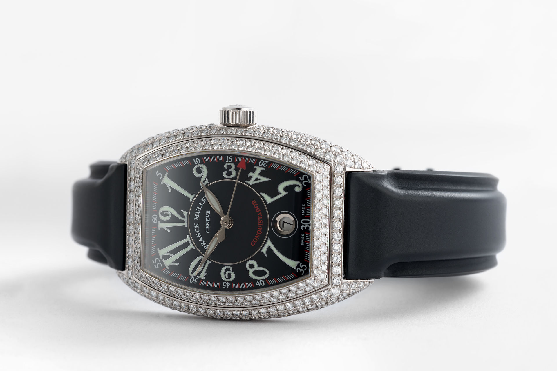 ref 8000 SC D | White Gold Diamond Set | Franck Muller Conquistador