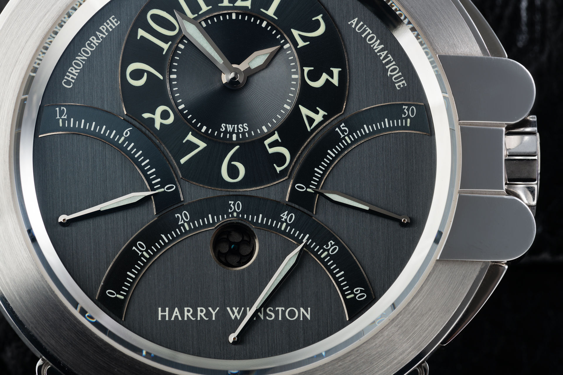 White Gold "Triple Retrograde" | ref 400-mcra44w | Harry Winston Ocean Chronograph