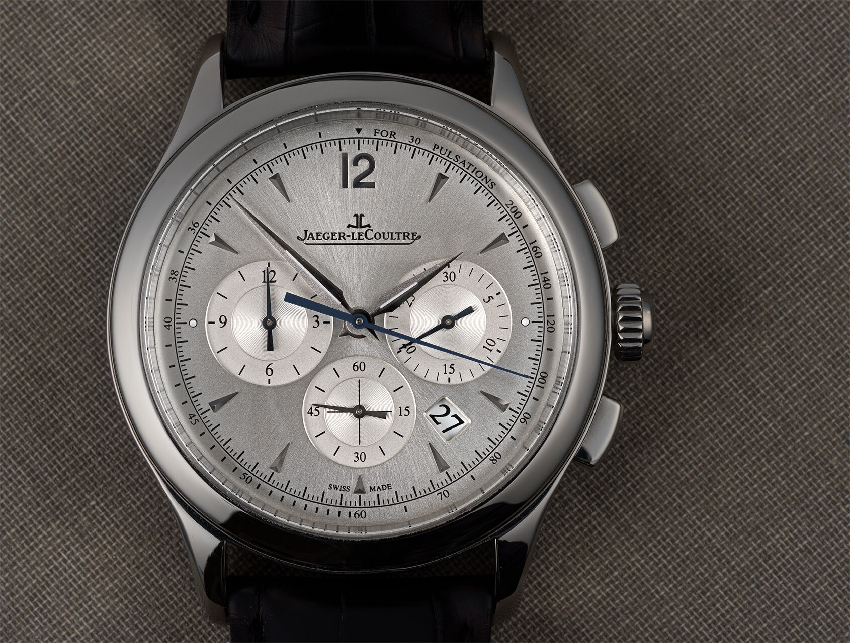 ref JLQ1538420 | Box & Papers | Jaeger-leCoultre Master Chronograph