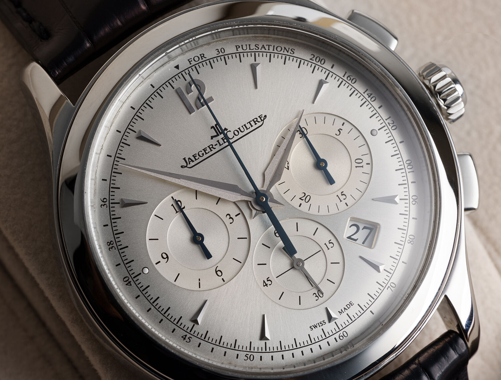 ref JLQ1538420 | Box & Papers | Jaeger-leCoultre Master Chronograph