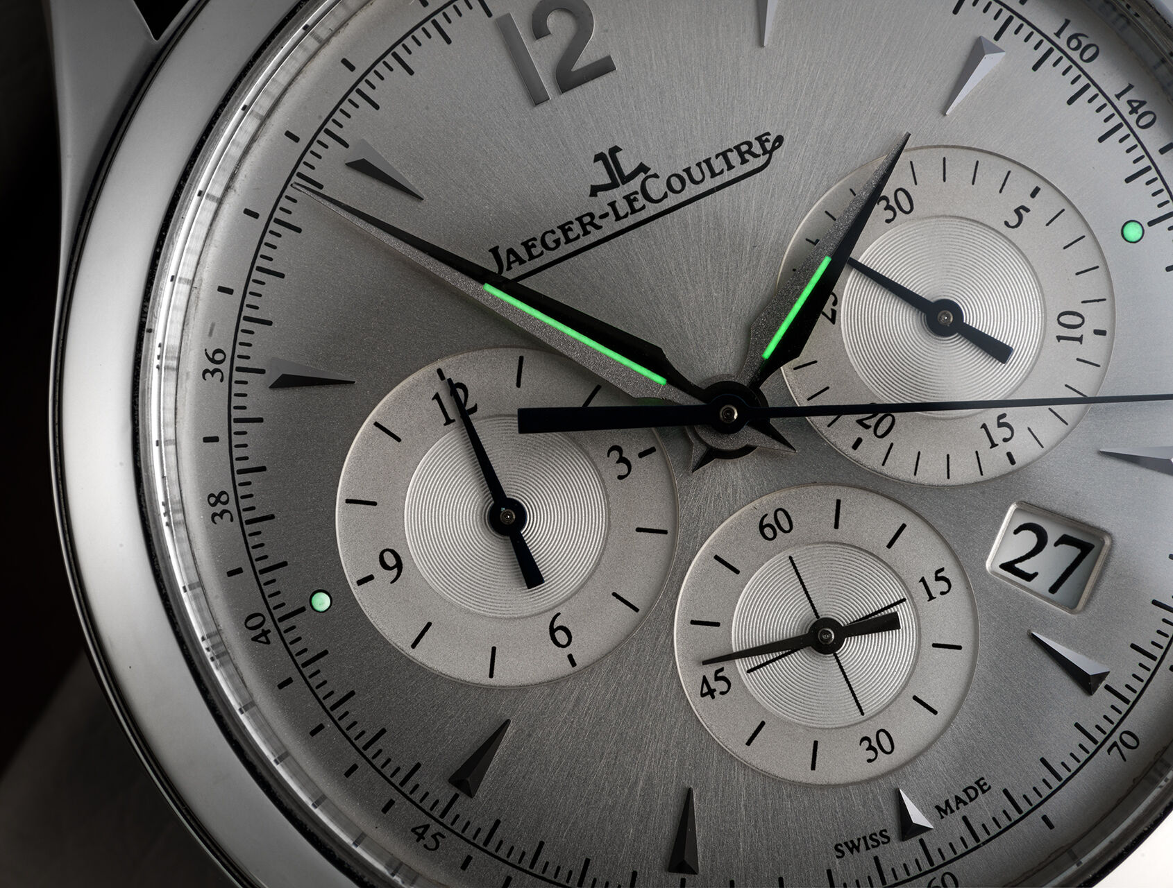 ref JLQ1538420 | Box & Papers | Jaeger-leCoultre Master Chronograph
