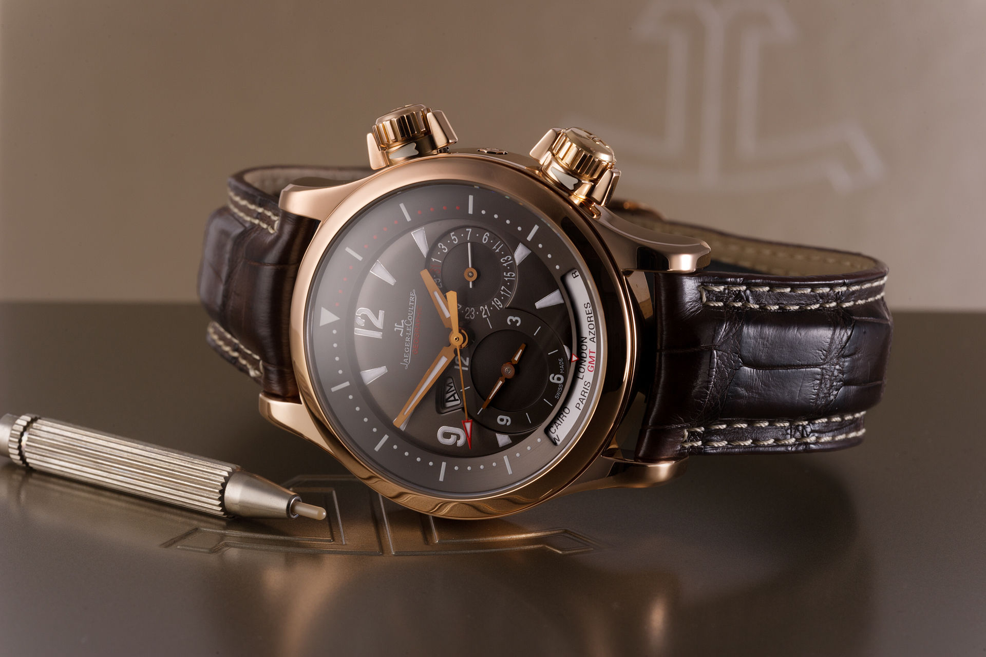 ref Q1712440 | Rose Gold 'Complete Set' | Jaeger-leCoultre Master Compressor Geographic