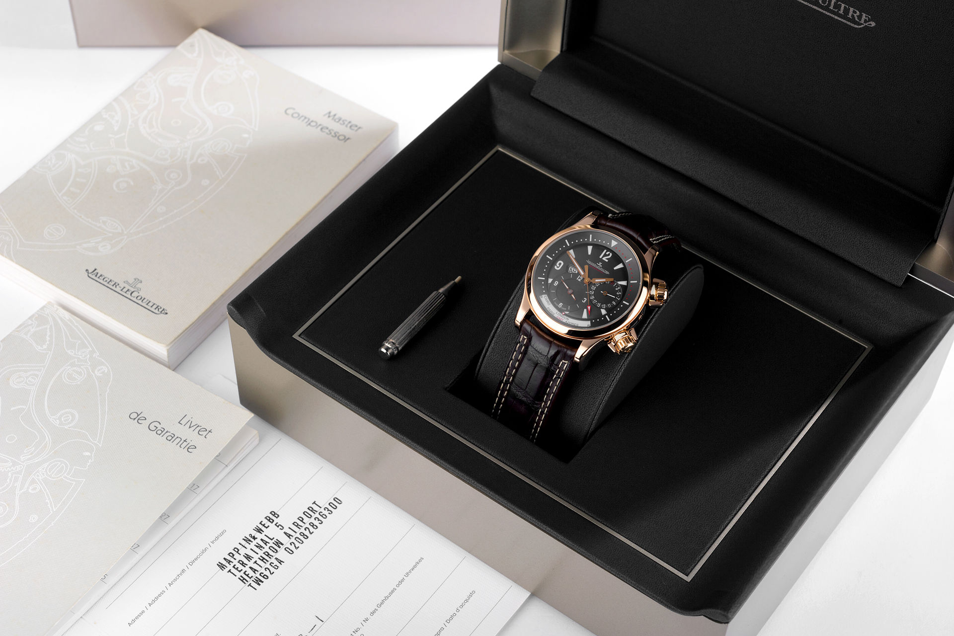 ref Q1712440 | Rose Gold 'Complete Set' | Jaeger-leCoultre Master Compressor Geographic