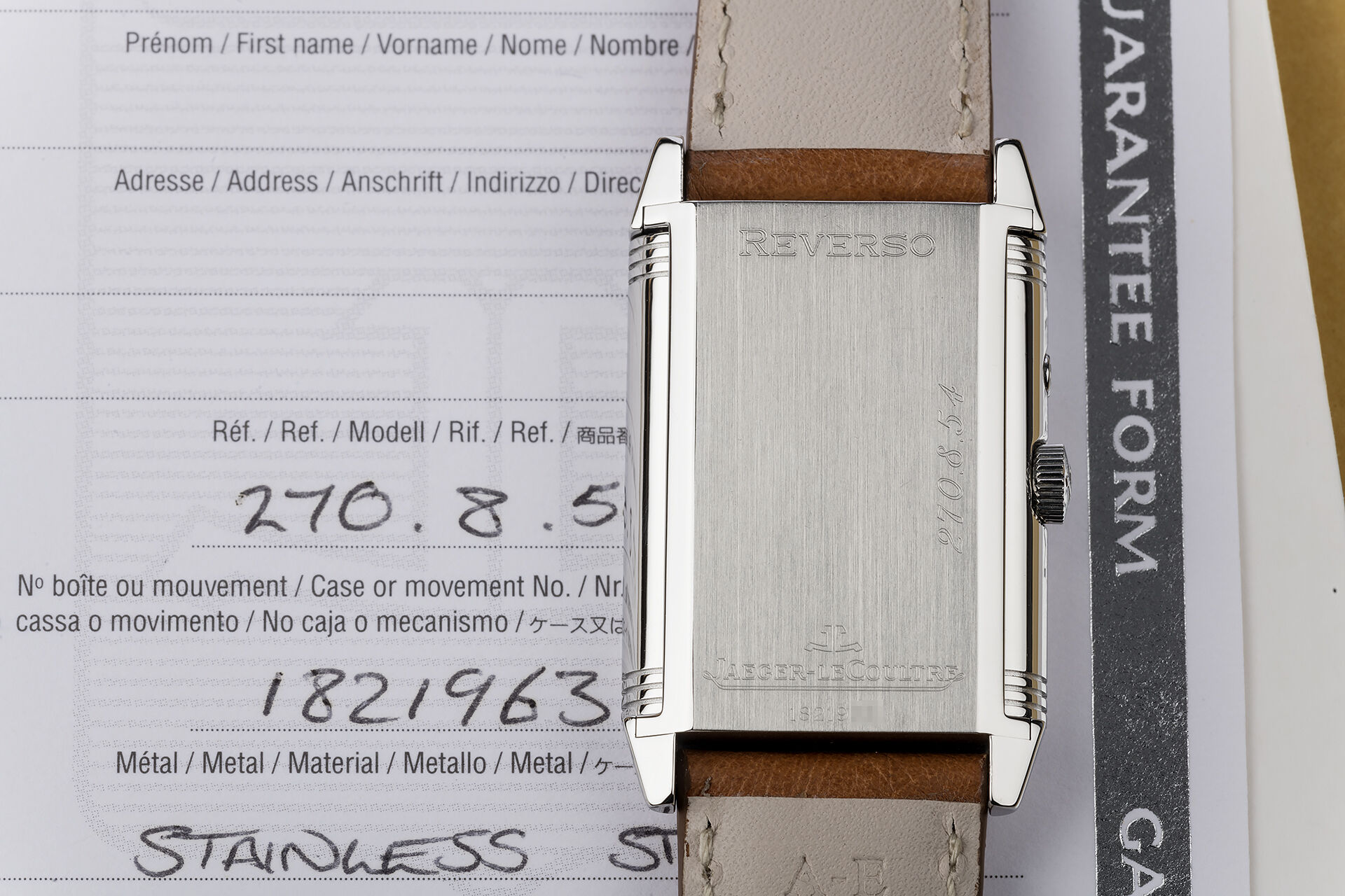 ref 270.8.54 | Box & Certificate | Jaeger-leCoultre Reverso Duo