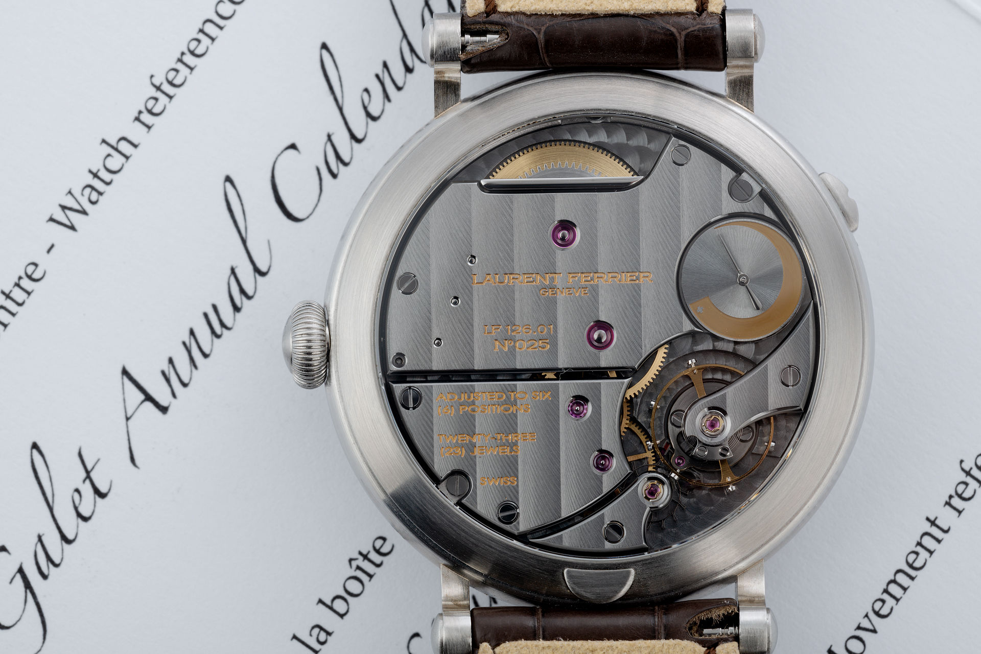 ref LF126.01 | 'Montre Ecole' Annual Calendar | Laurent Ferrier Galet Annual Calendar