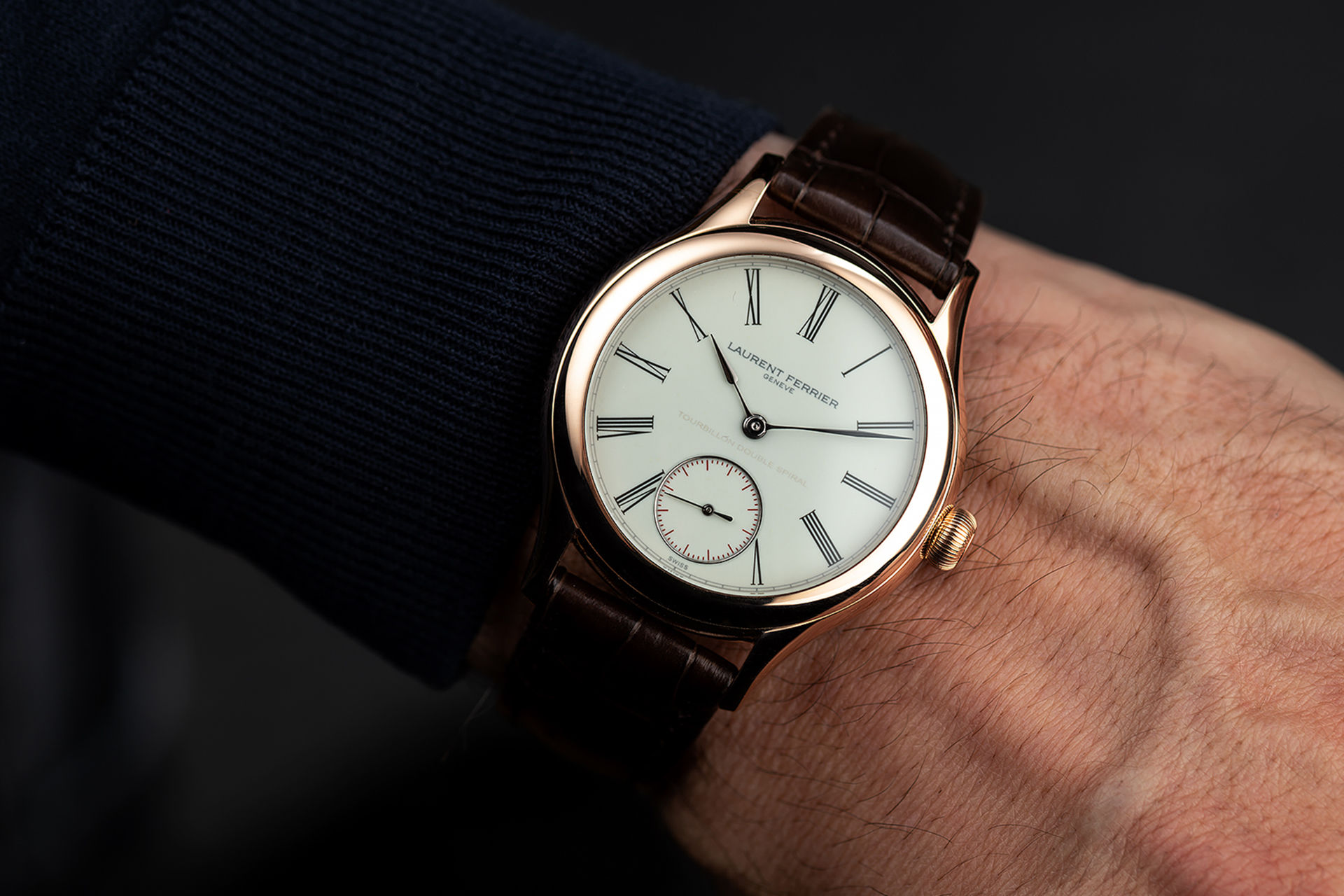 ref FBN916.01 | 'Double Spiral' Grand Feu Enamel Dial | Laurent Ferrier Galet Classic