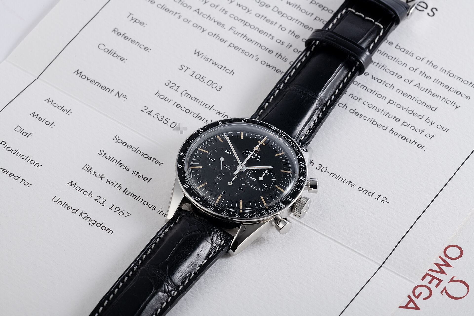 ref ST105.003-65 | 'Omega Extract from Archive' | Omega Speedmaster
