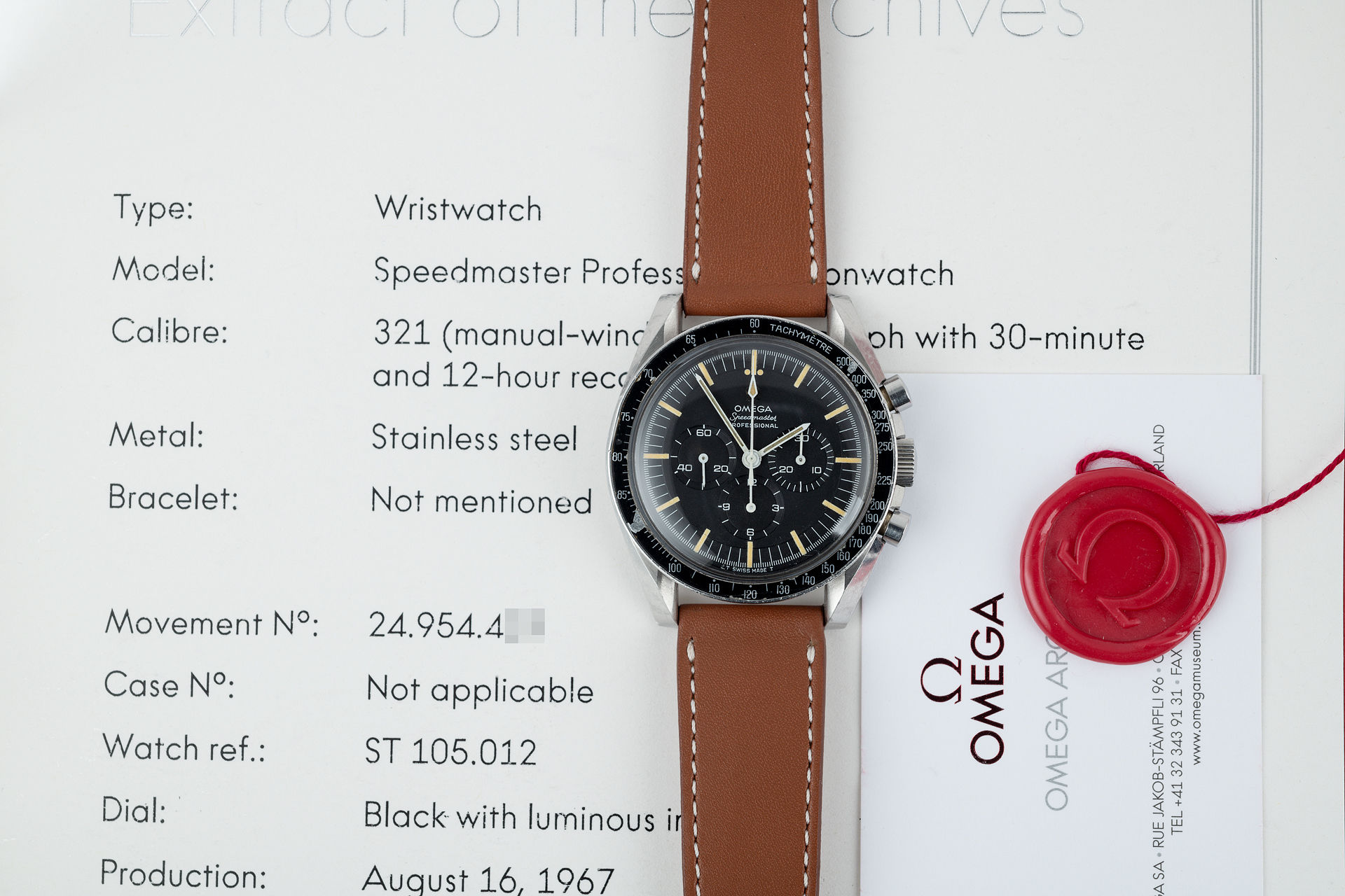 ref 105.012-66 | Never Polished '321 Calibre' | Omega Speedmaster