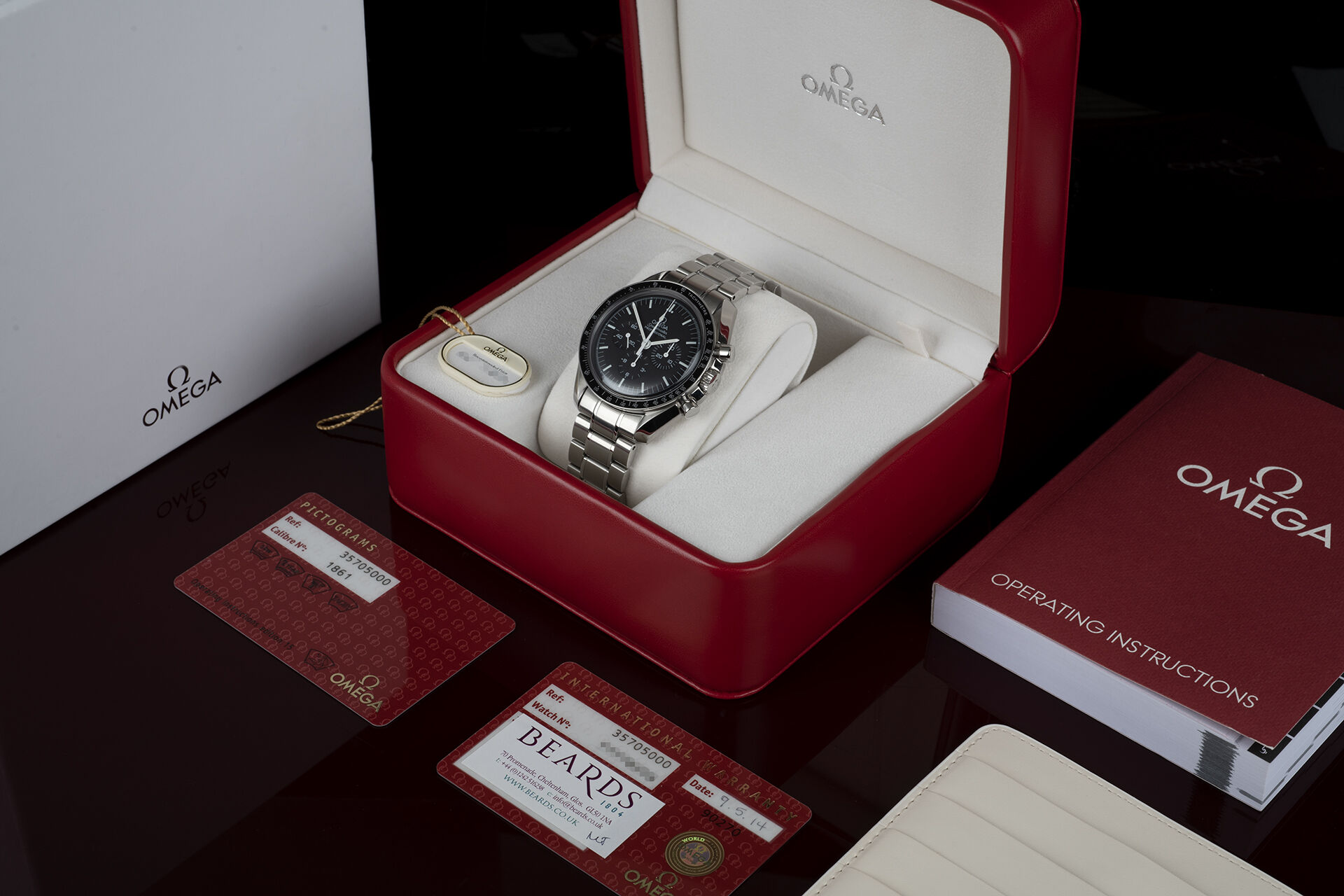 ref 35705000 | Box & Certificate | Omega Speedmaster Professional