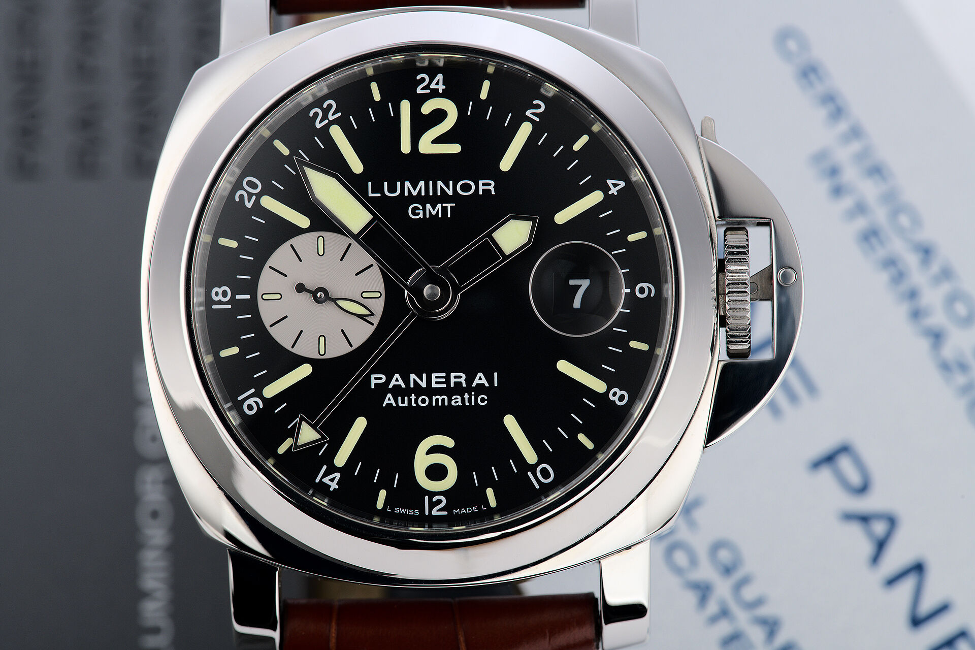 ref PAM 088 | Box & Papers | Panerai Luminor GMT