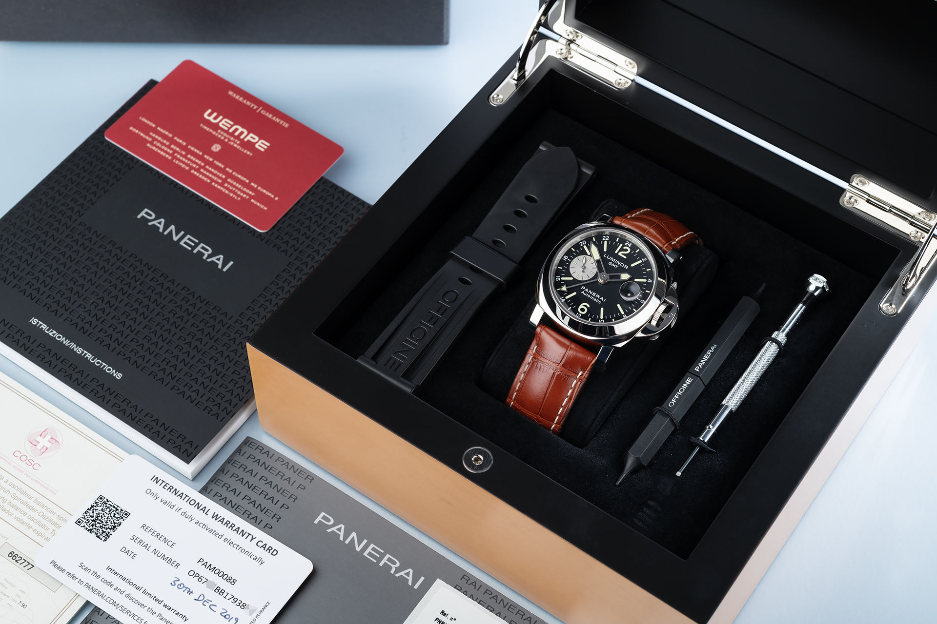 ref PAM 088 | Panerai Warranty to 2021 | Panerai Luminor GMT