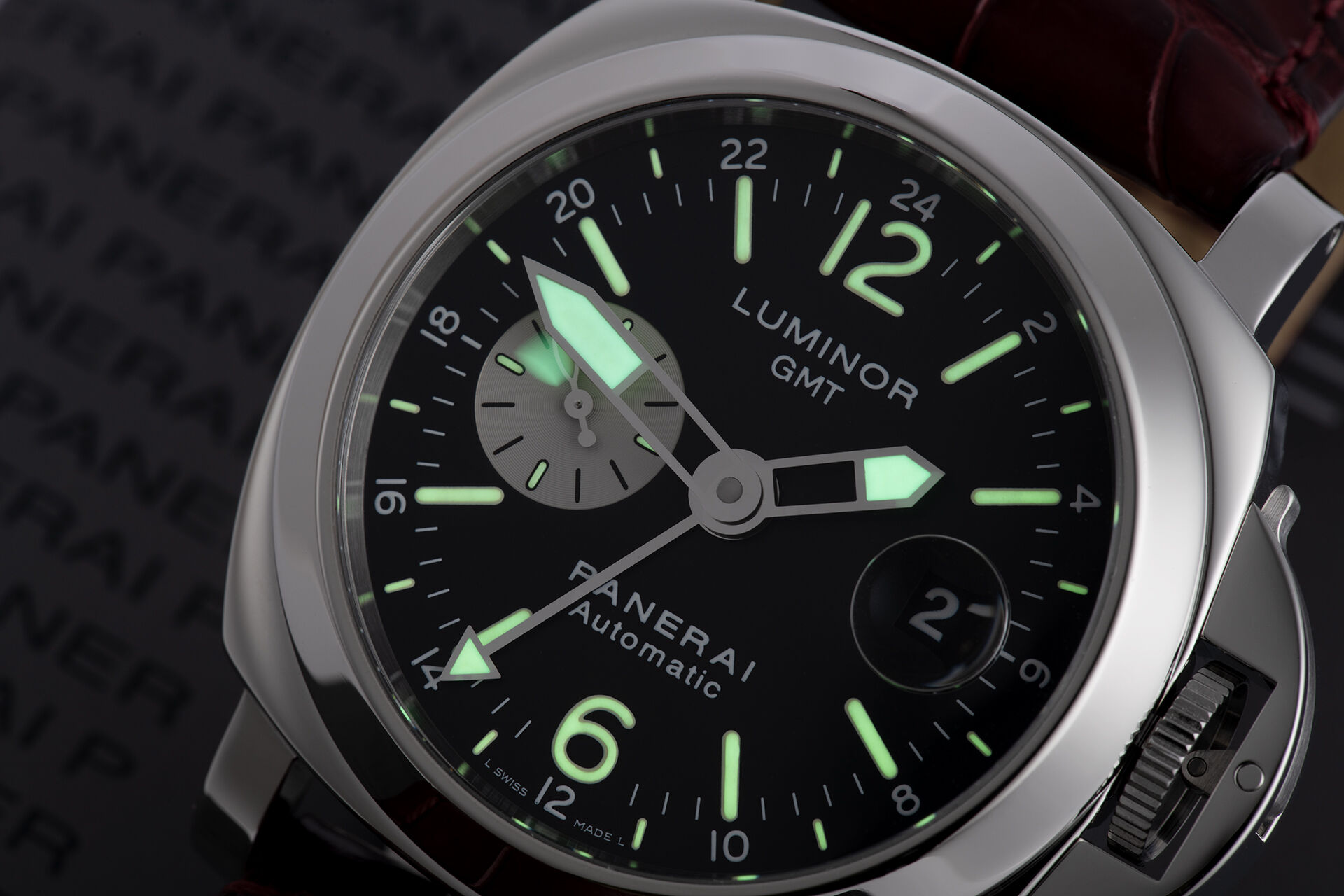 ref PAM 088 | Box & Certificate | Panerai Luminor GMT