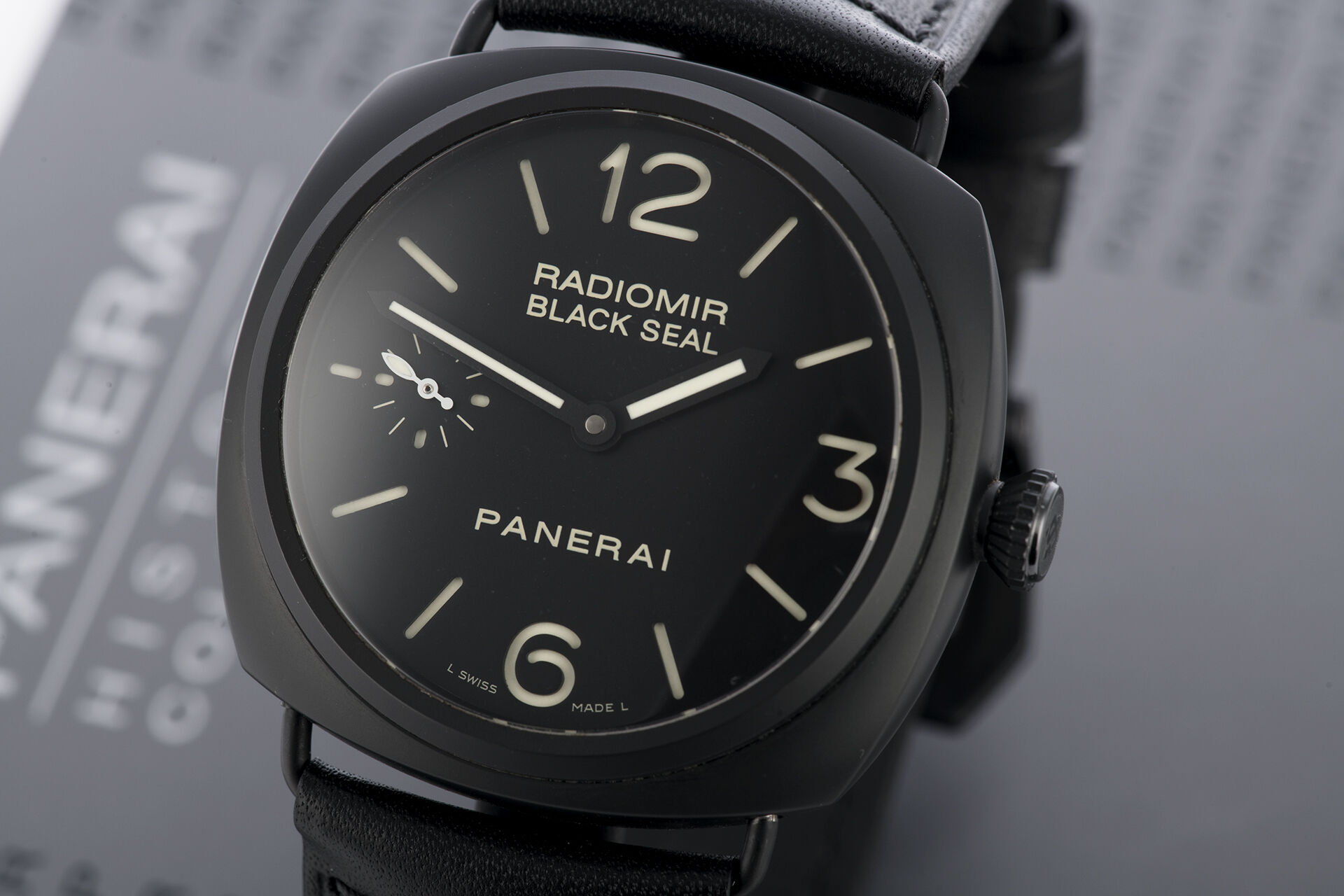 ref PAM00292 | 'Ceramic' Box & Papers | Panerai Radiomir Black Seal