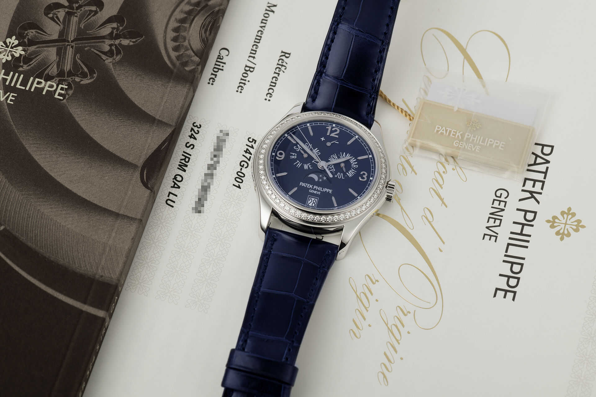 ref 5147G-001 | 'Brand New' Diamond Bezel | Patek Philippe Annual Calendar