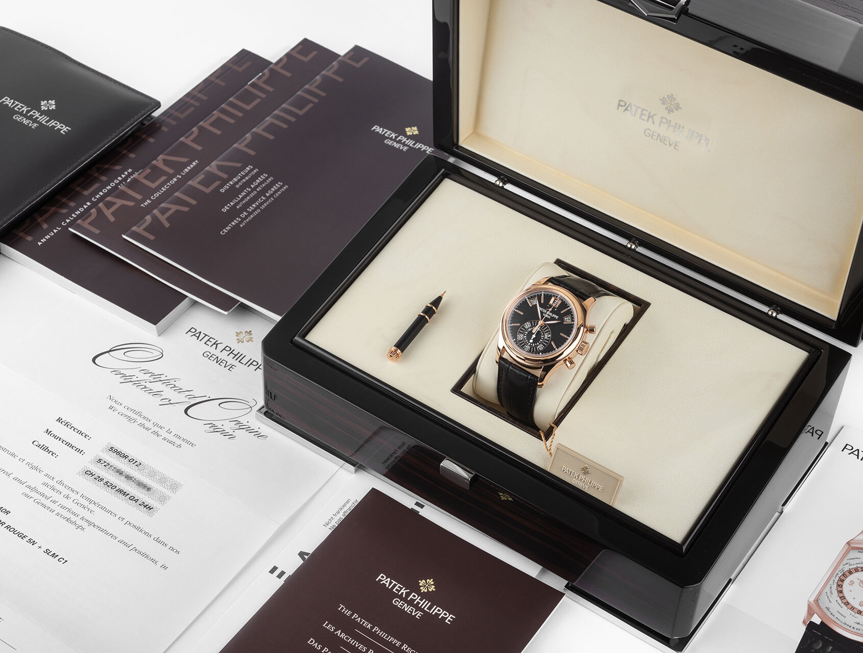 ref 5960R-012 | Rare Black Dial '1 Year Only' | Patek Philippe Annual Calendar Chronograph