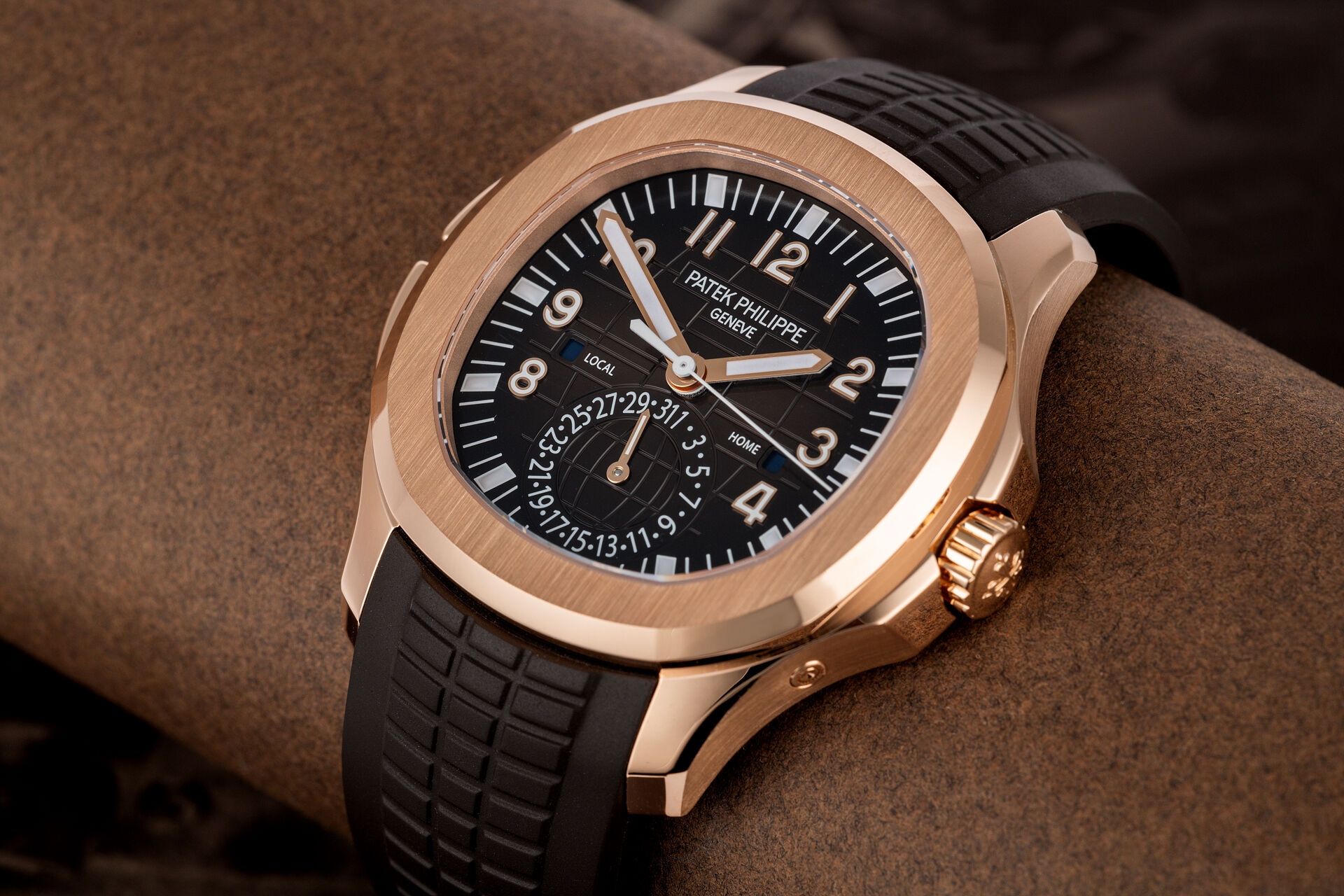 Patek Philippe Aquanaut Travel Time Watches Ref 5164r 001 Under Patek Warranty The Watch Club