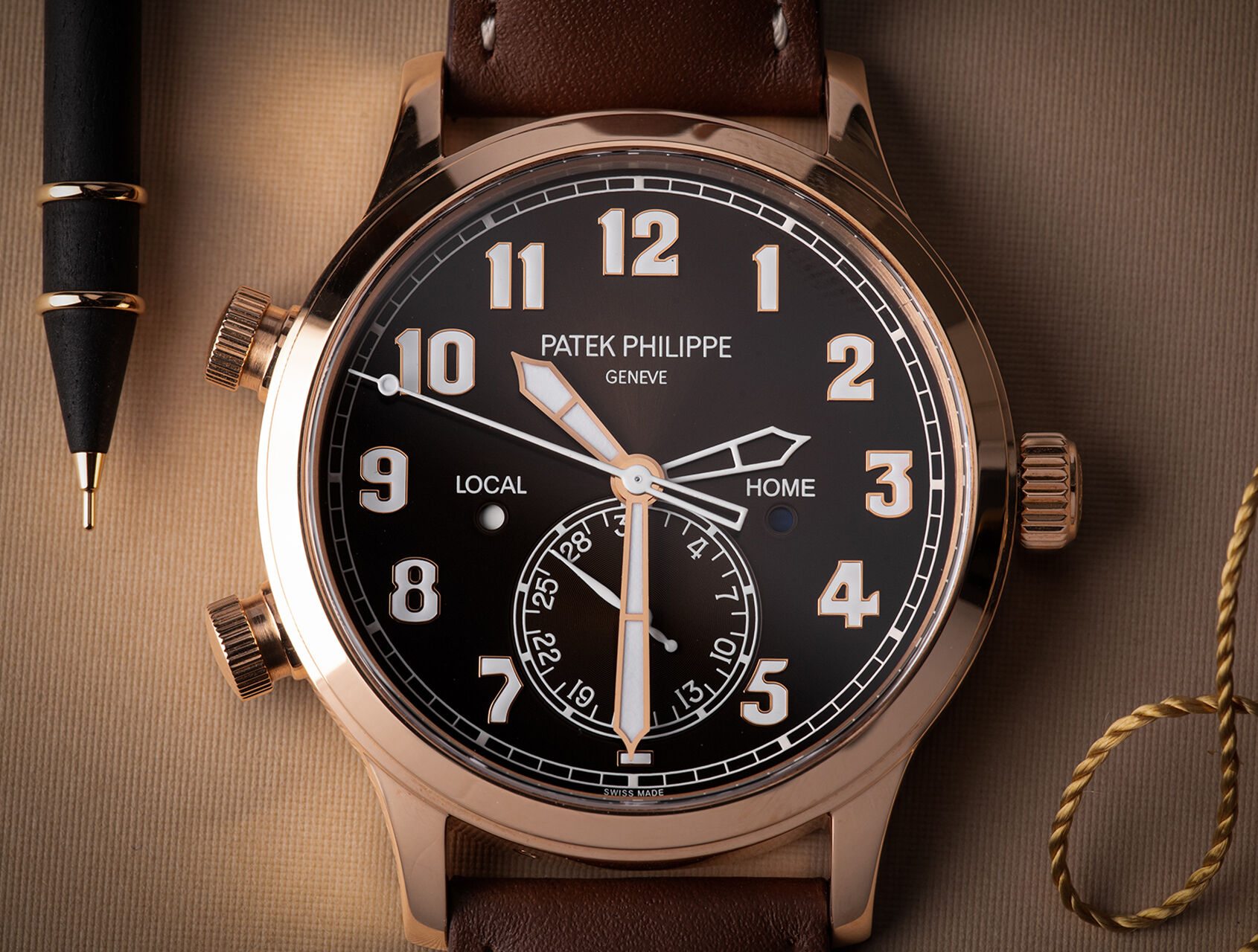 ref 5524R-001 | 5524R - Rose Gold | Patek Philippe Calatrava Pilot Travel Time