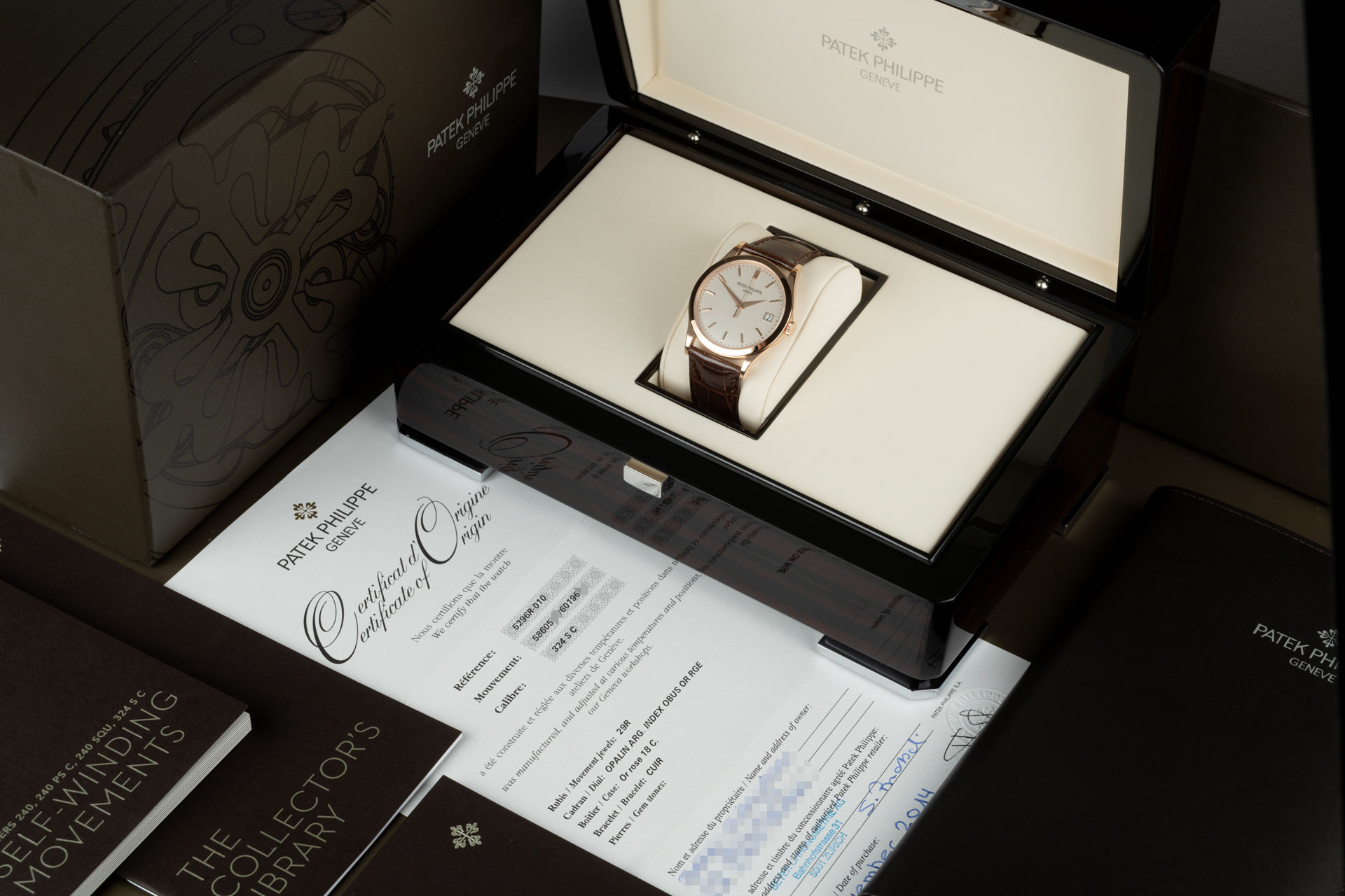 Rose Gold Box & Certifcate  | ref 5296R-010 | Patek Philippe Calatrava 