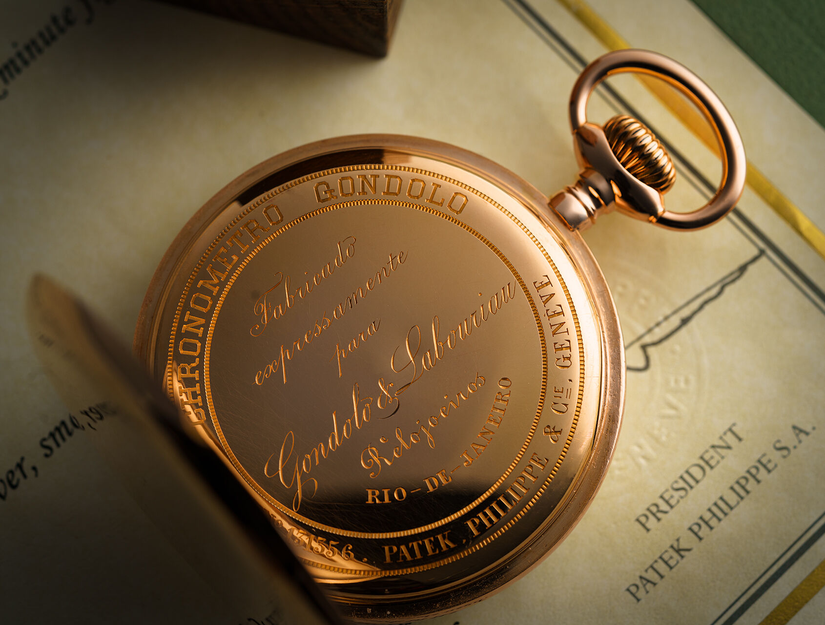 ref 0000 | Enamel Dial - 'Chronometro' | Patek Philippe Gondolo Pocket Watch