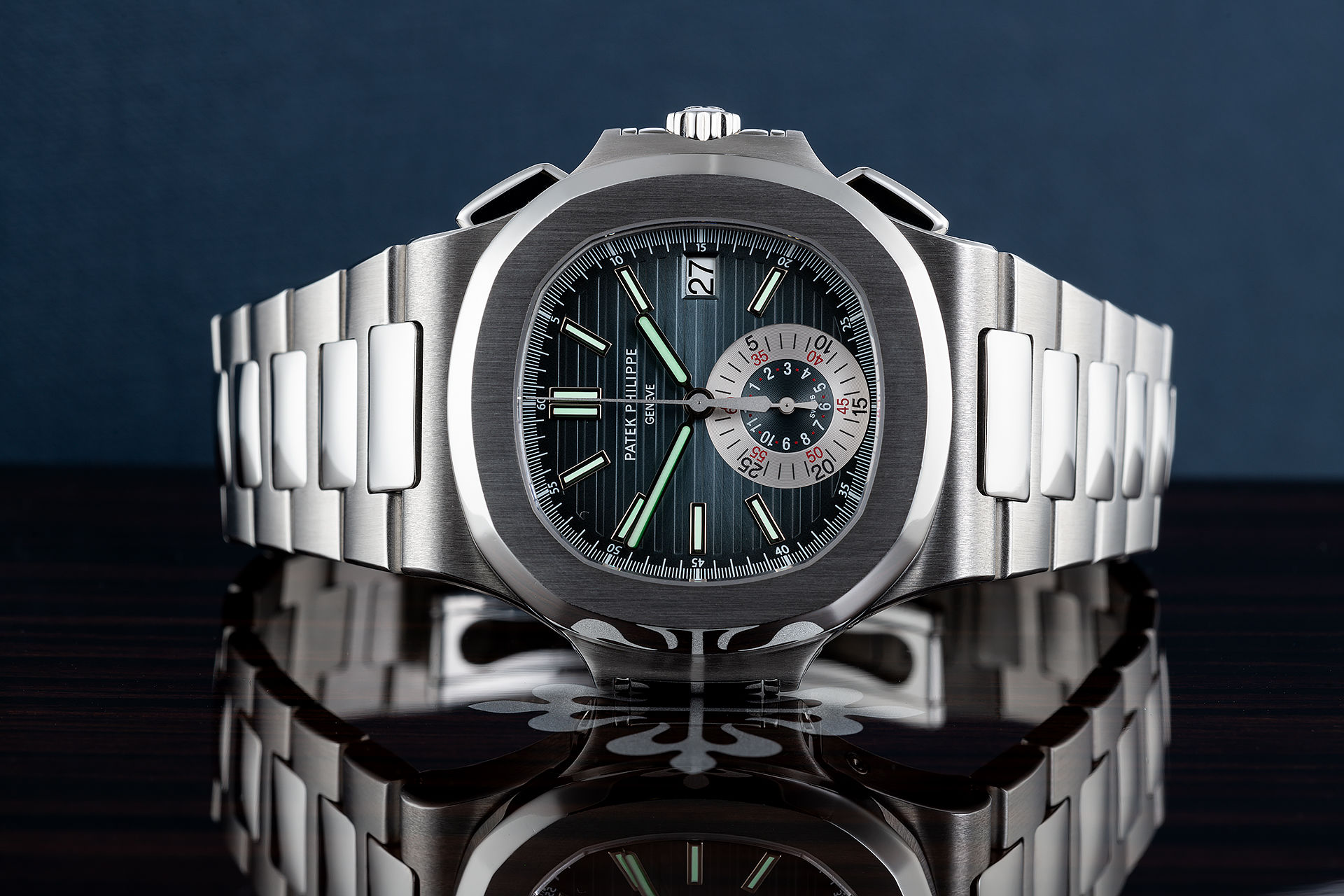 ref 5980/1A-001 | First Blue Dial 'Box & Cert' | Patek Philippe Nautilus Chronograph