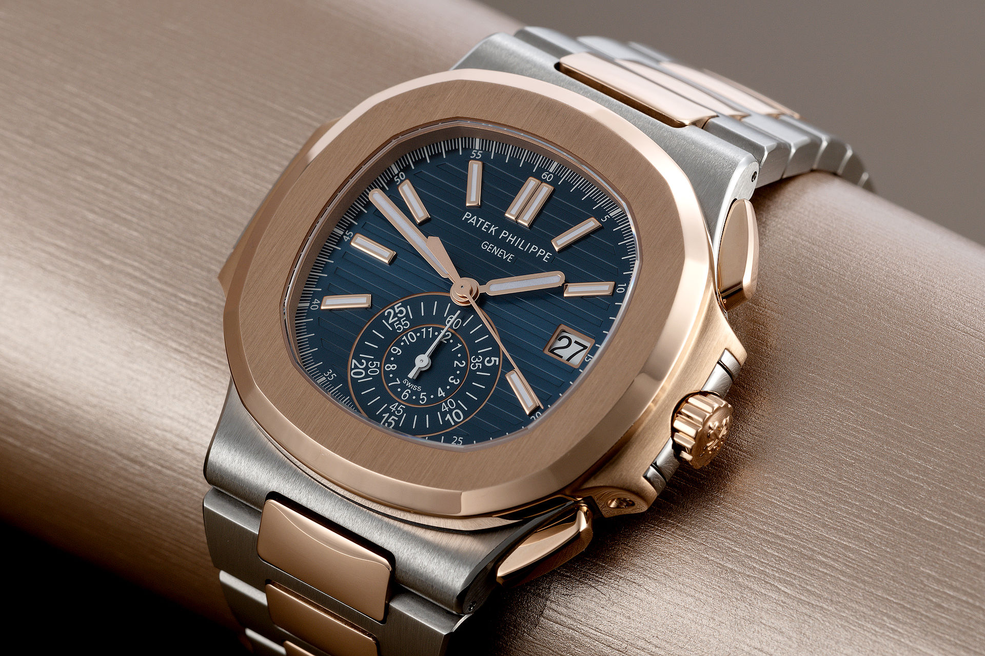 ref 5980/1AR-001 | Rose Gold & Steel 'Full Set' | Patek Philippe Nautilus Chronograph