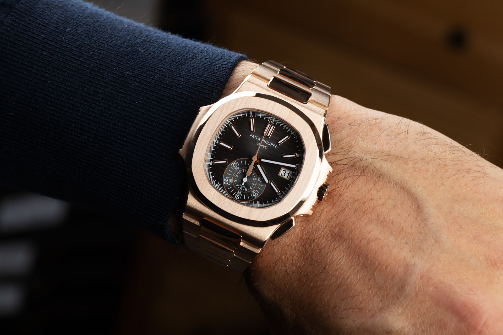 ref 5980/1R-001 | Rose Gold 'Full Set'' | Patek Philippe Nautilus Chronograph