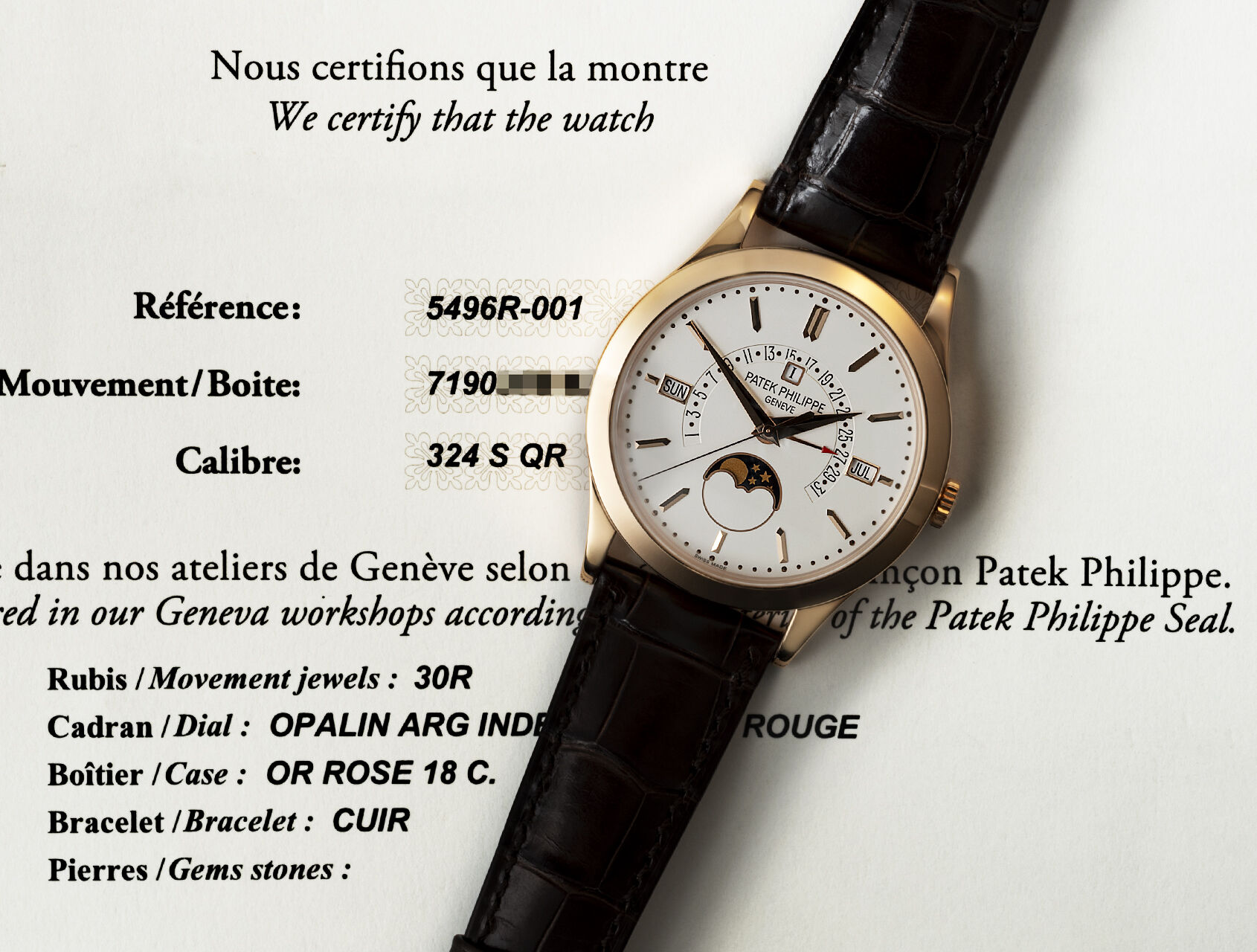 ref 5496R-001 | 'Retrograde Calendar' | Patek Philippe Perpetual Calendar