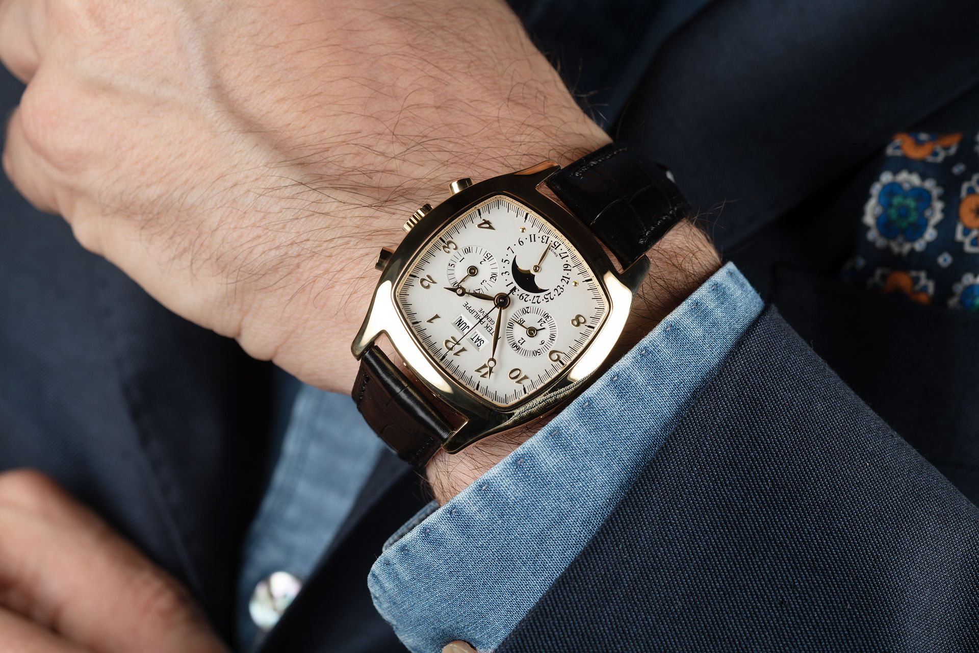 ref 5020J | Rare TV-Shape 'One of 200' | Patek Philippe Perpetual Calendar Chronograph