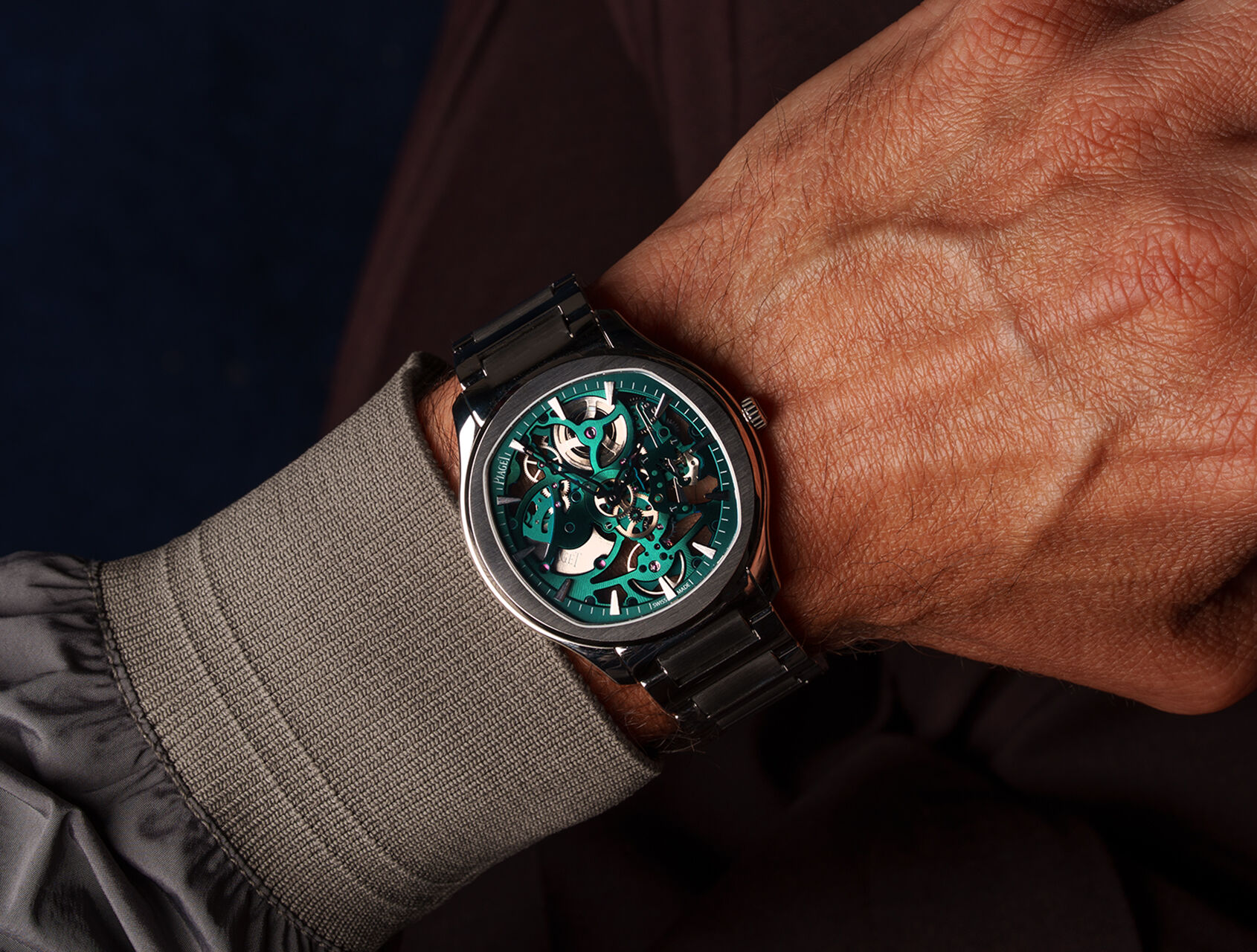 ref G0A47008 | Green Skeleton Dial | Piaget Polo