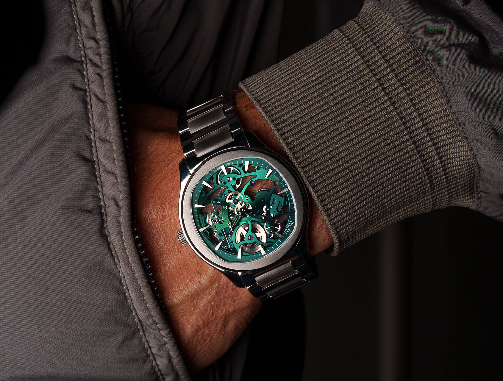 ref G0A47008 | Green Skeleton Dial | Piaget Polo