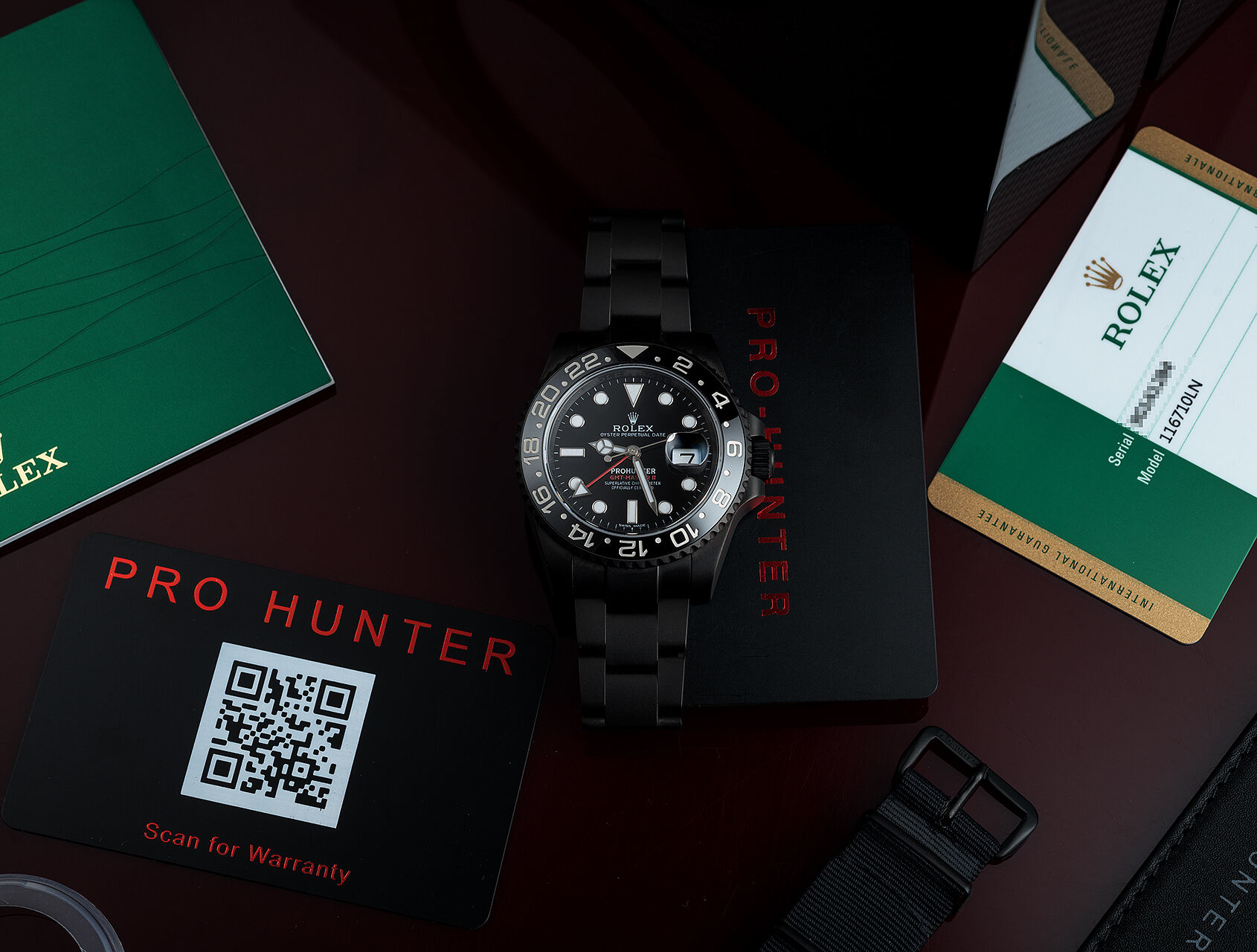 ref 116710LN | 5 Year Warranty  | Pro Hunter GMT-Master II Red