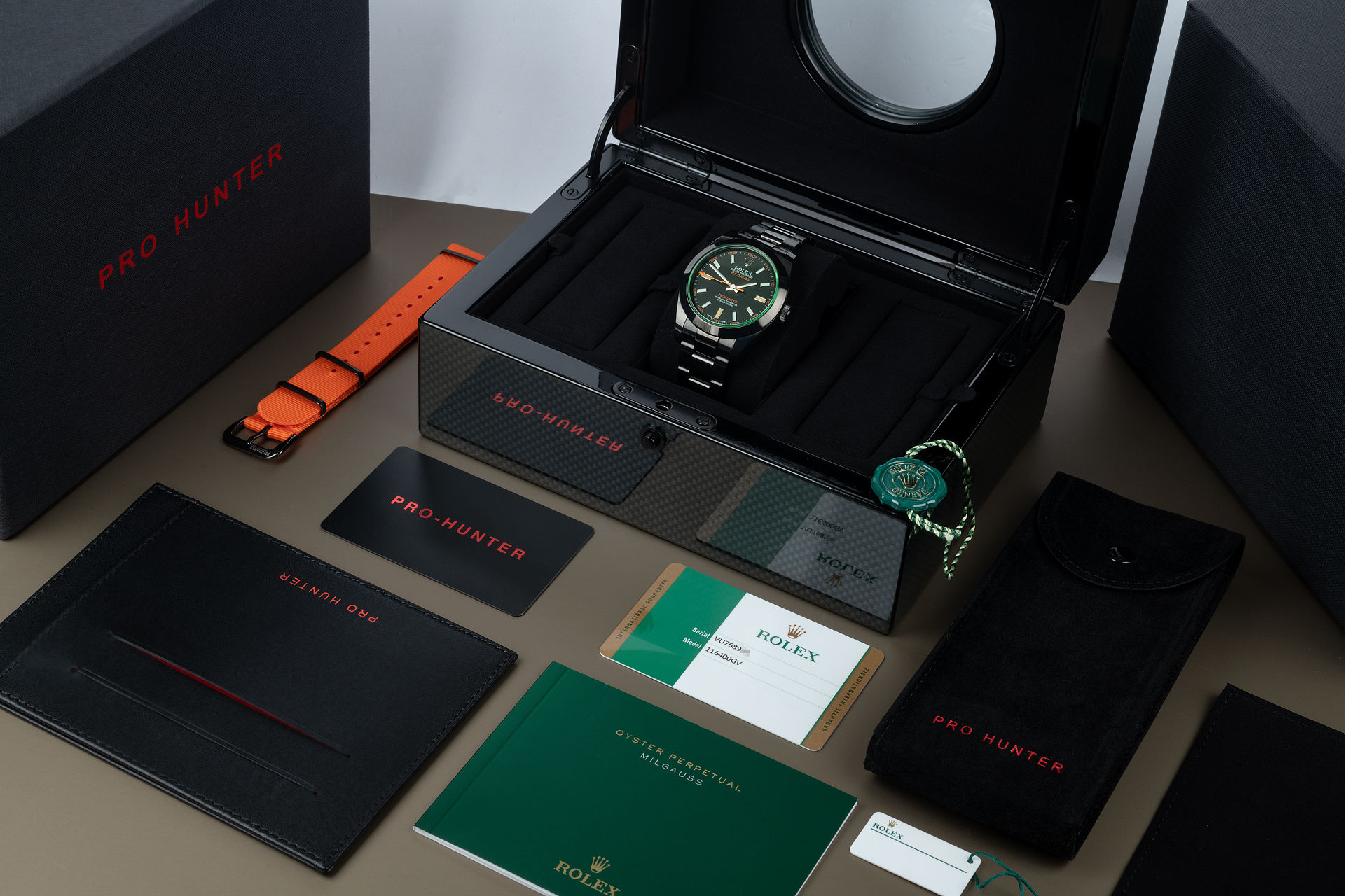 ref 116400GV | One of 100 | Pro Hunter Milgauss