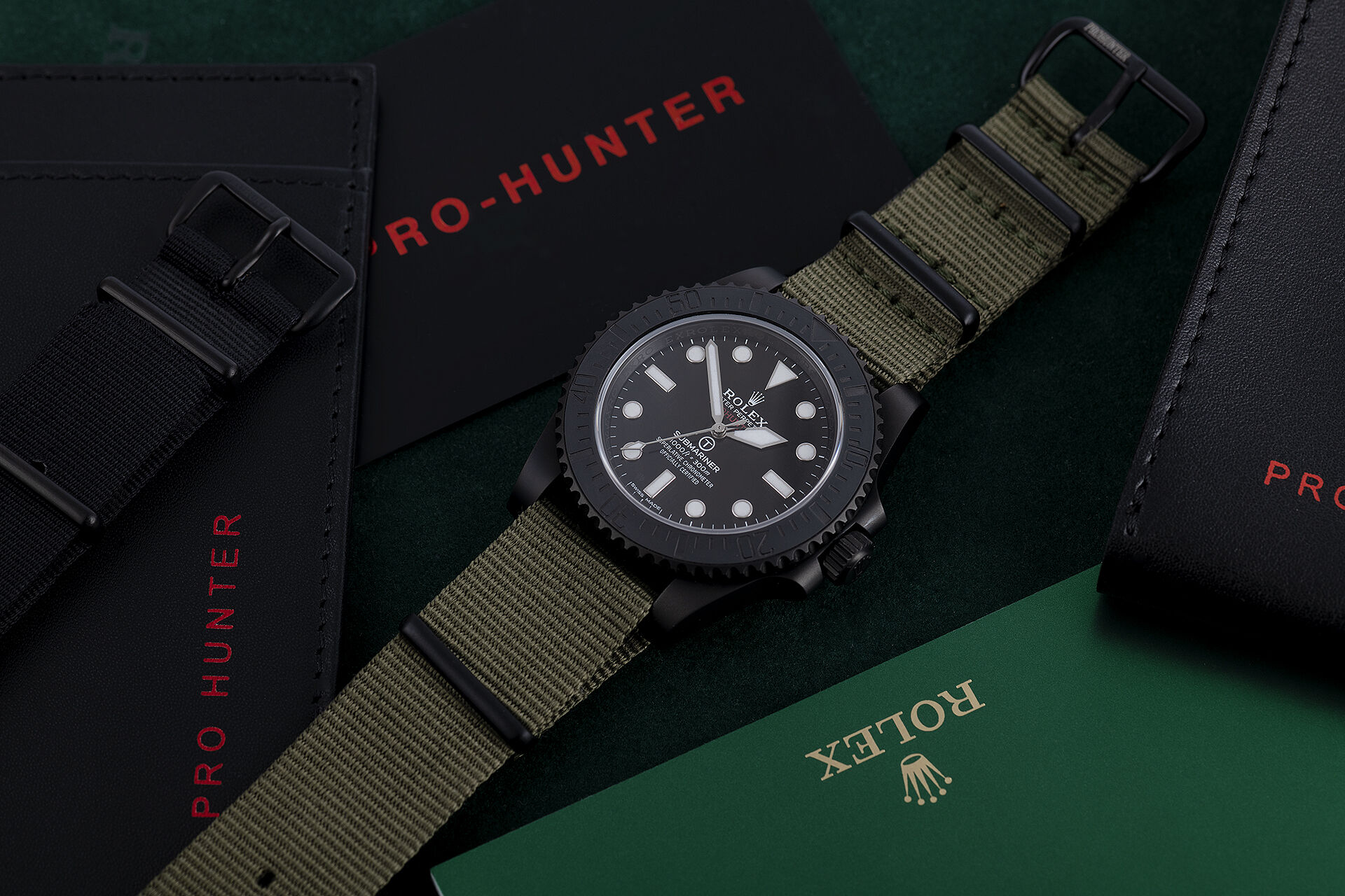 ref 114060 | Limited to 100 Pieces | Pro Hunter Submariner Military