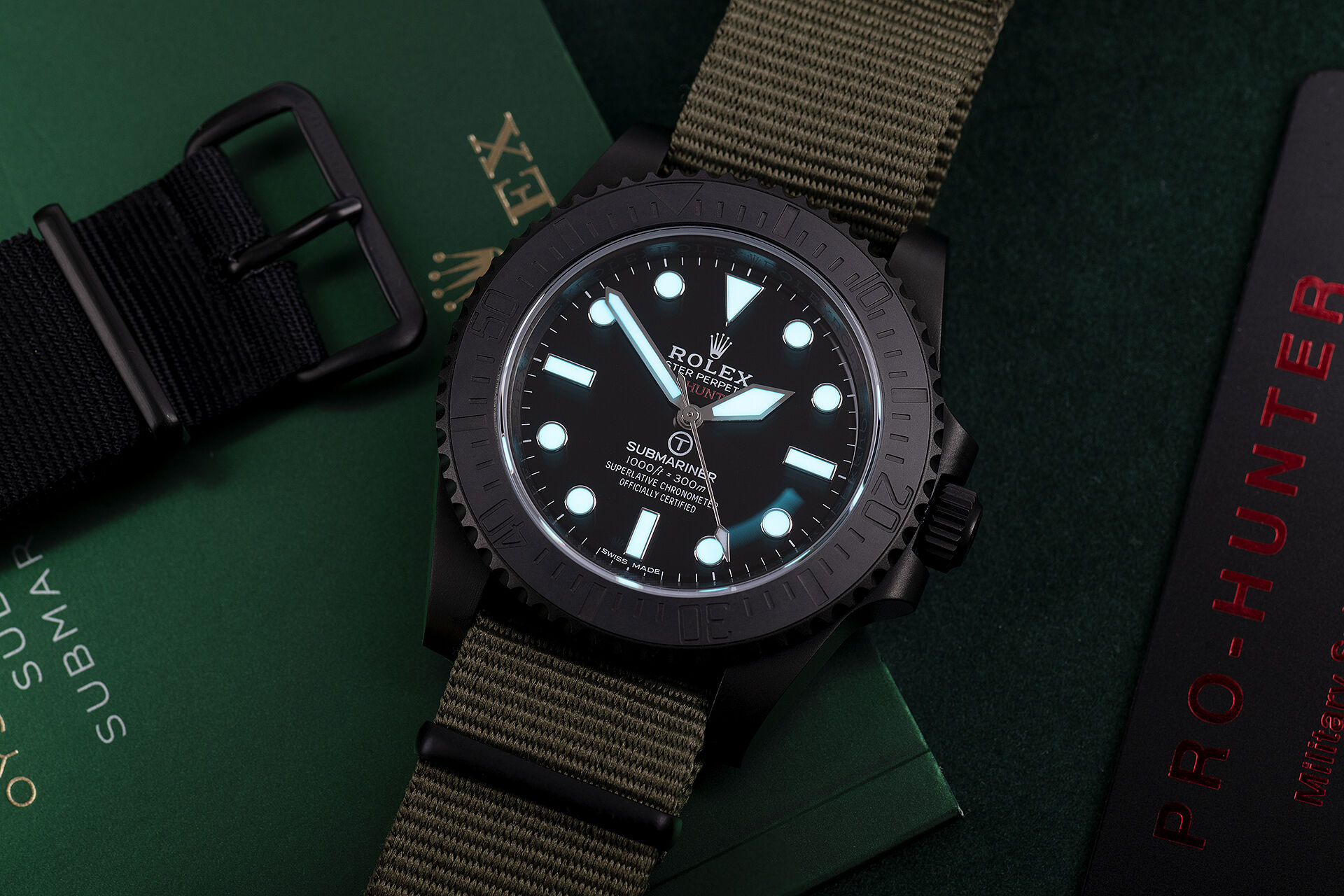 ref 114060 | Limited to 100 Pieces | Pro Hunter Submariner Military