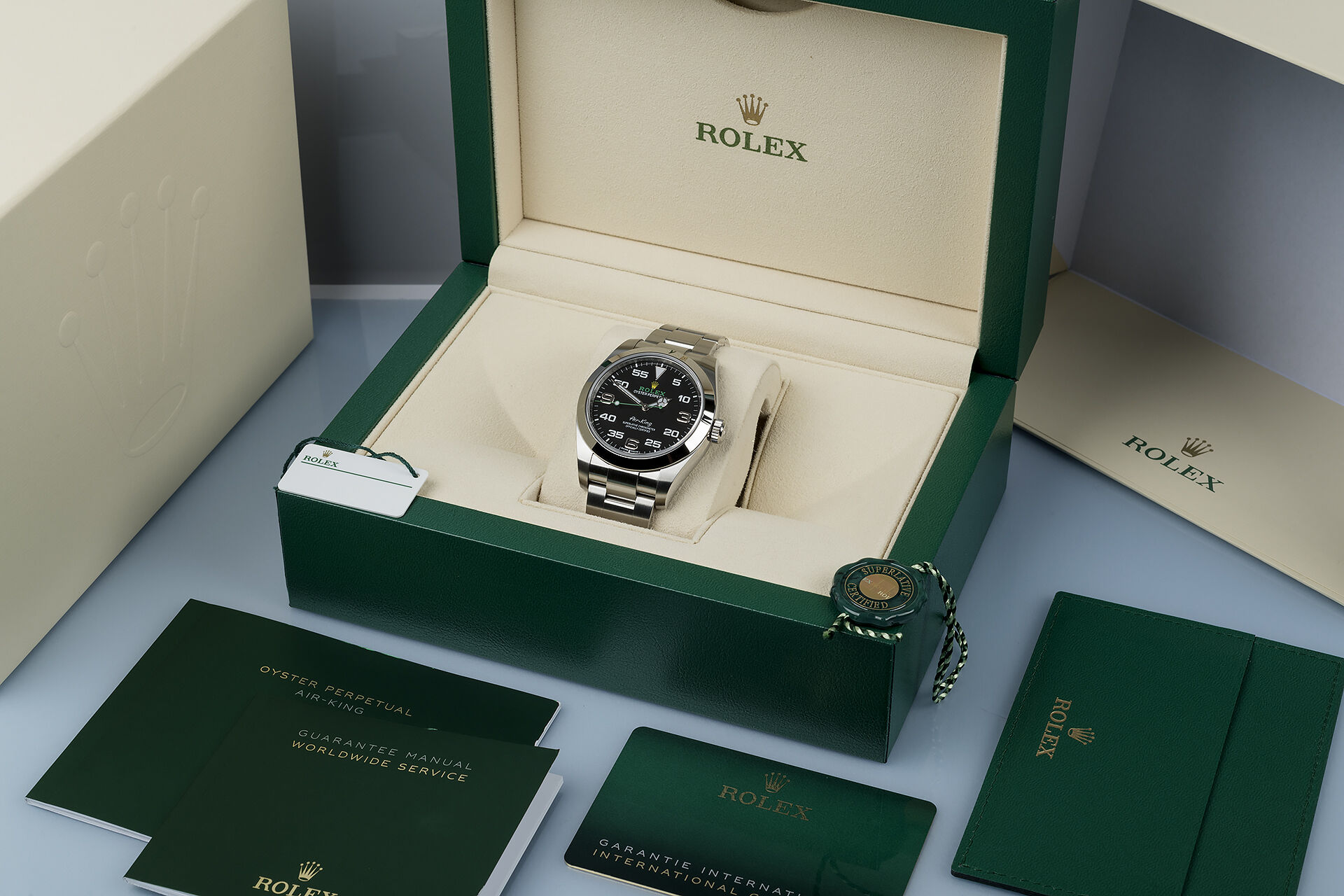 ref 116900 | '5 Year Warranty' | Rolex Air-King
