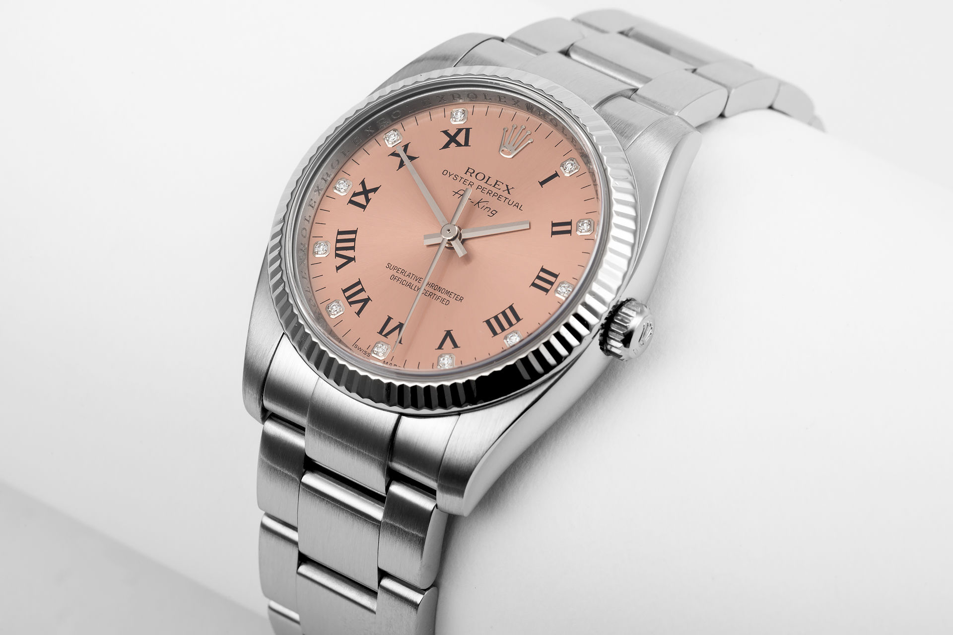 ref 114234 | 'Midi' White Gold Bezel | Rolex Air-King