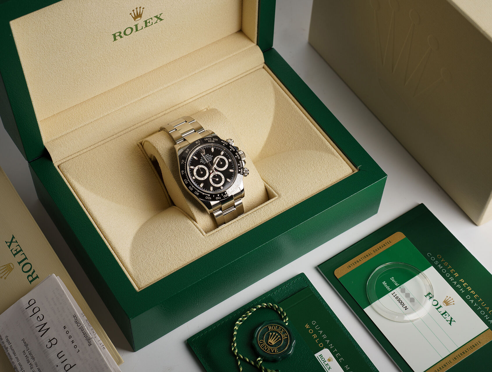 ref 116500LN | 116500LN - Ceramic Bezel | Rolex Cosmograph Daytona