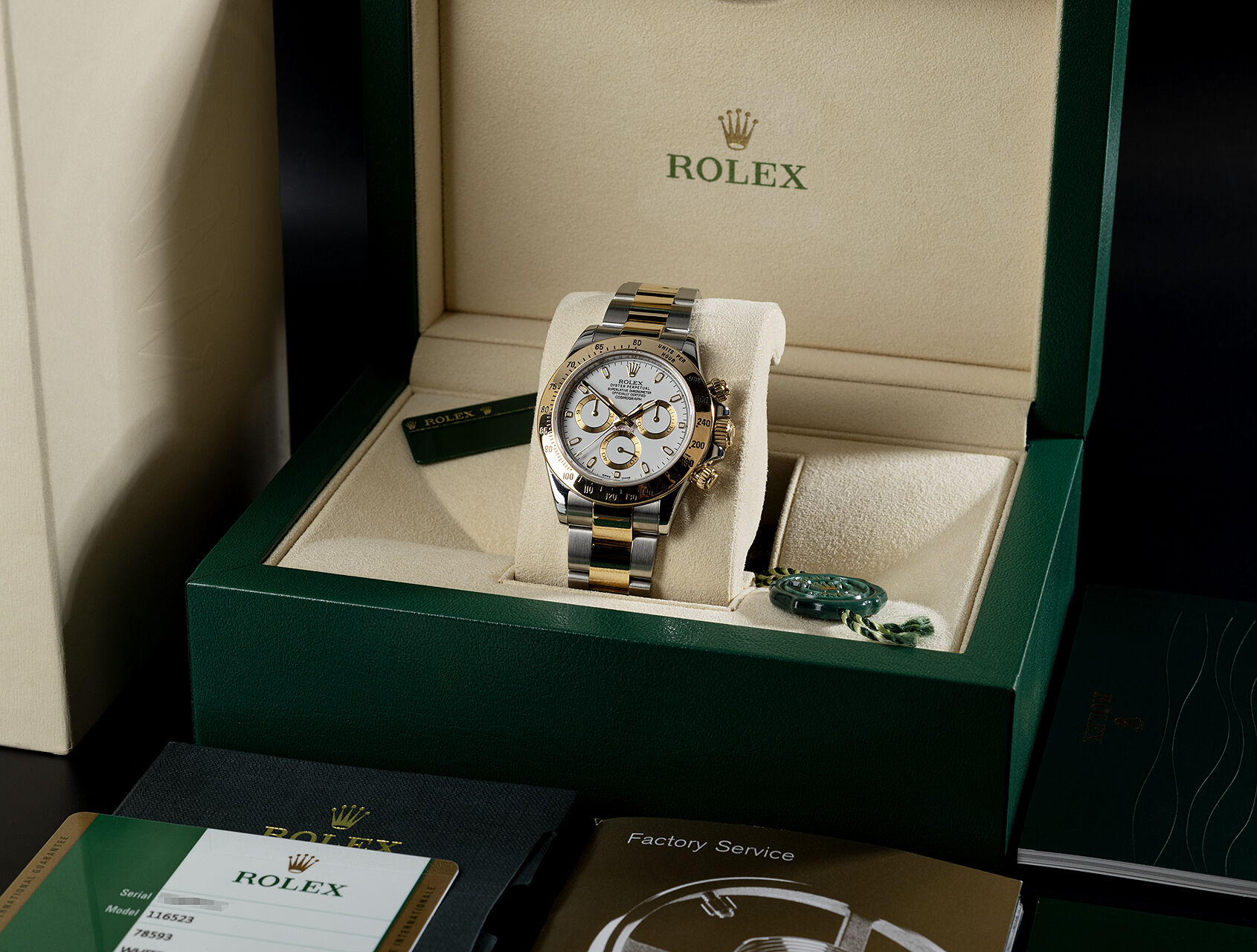 ref 116523 | 116523 - Box & Certificate | Rolex Cosmograph Daytona