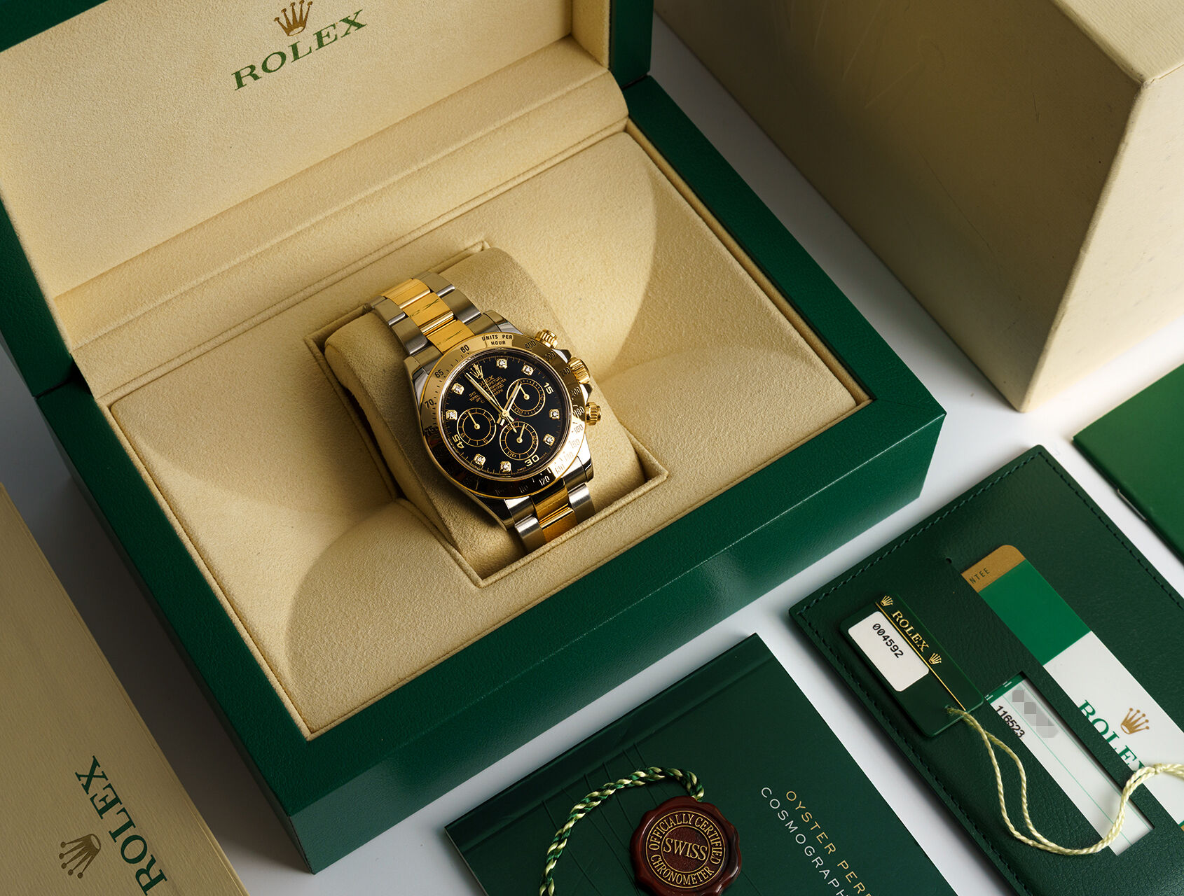 ref 116523 | 116523 - Box & Certificate | Rolex Cosmograph Daytona