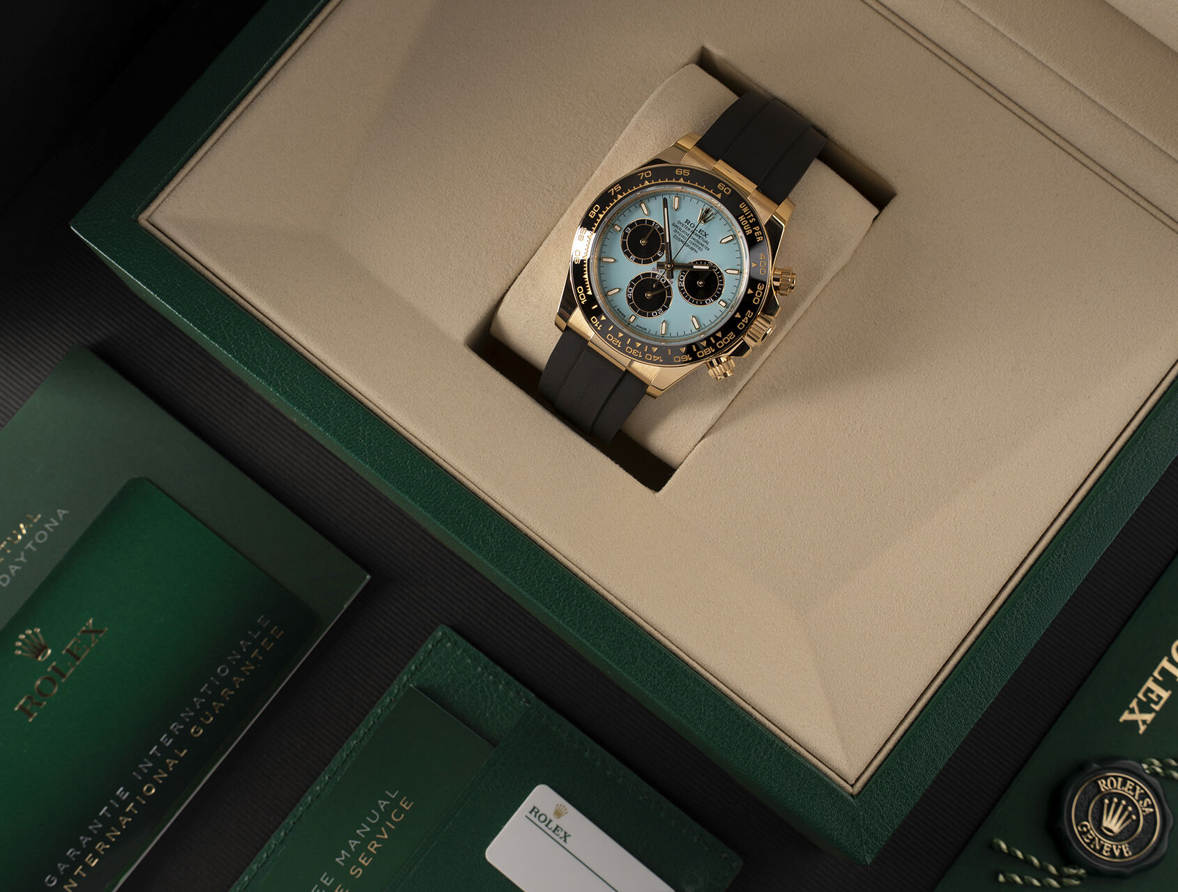 ref 126518LN | 126518LN - Turquoise 'Alcaraz' | Rolex Cosmograph Daytona