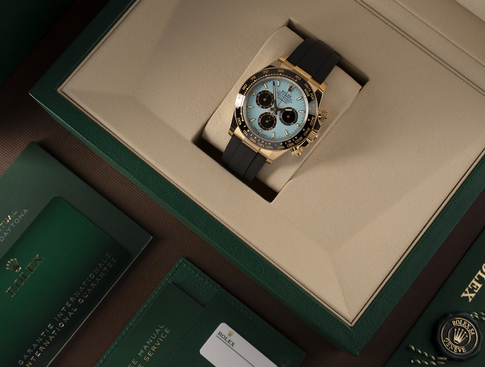 ref 126518LN | 126518LN - Turquoise 'Alcaraz' | Rolex Cosmograph Daytona