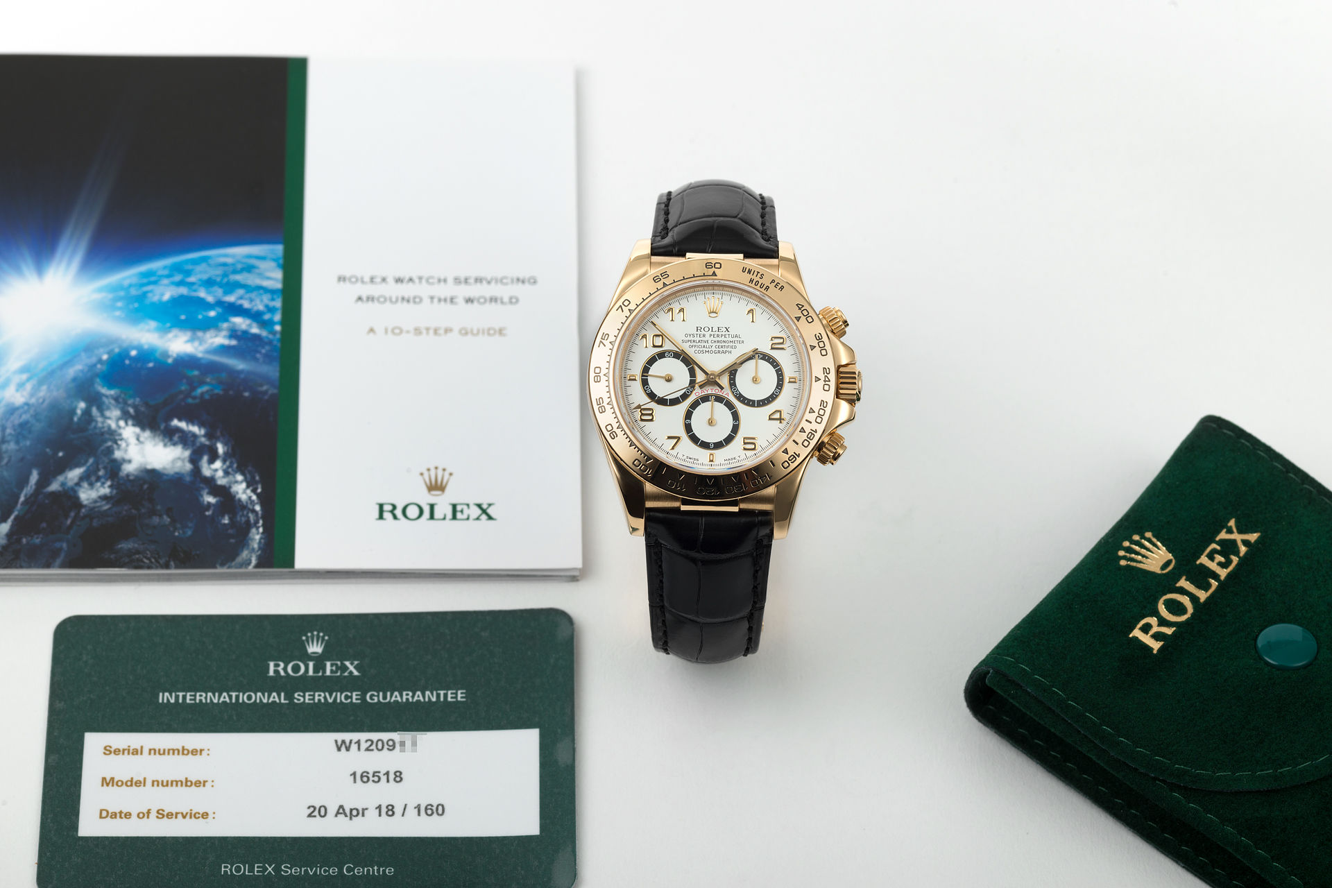 ref 16518 | 18ct Gold 'Rolex Warranty' | Rolex Cosmograph Daytona