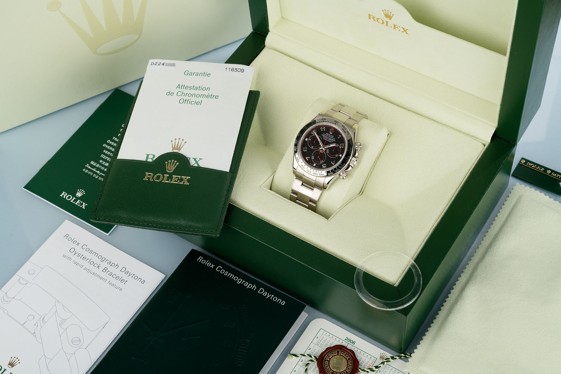 18ct White Gold Box & Certificate | ref 116509 | Rolex Cosmograph Daytona