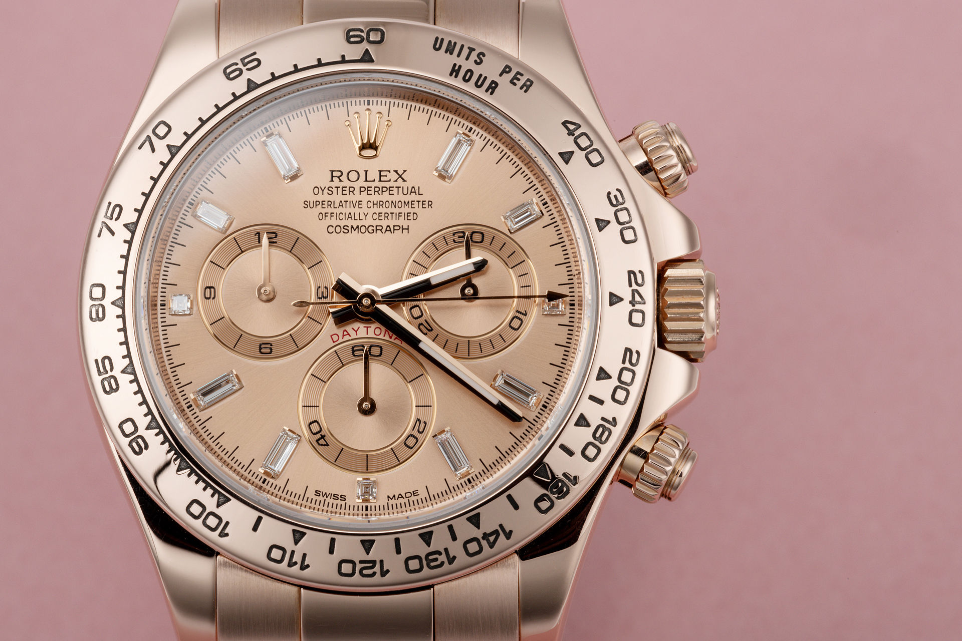 ref 116505 | Baguette Diamond Dial | Rolex Cosmograph Daytona